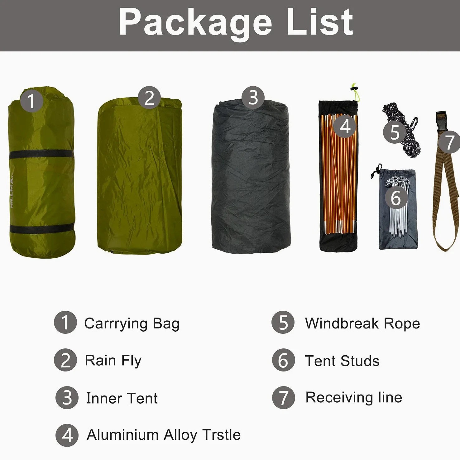Tienda de Senderismo Ligera a Prueba de Viento para 3-4 Estaciones 2 3 Personas Tienda Familiar 2 Puertas Doble Capa con Varillas de Aluminio para Camping, Familia, Playa, Caza, Senderismo, Viaje