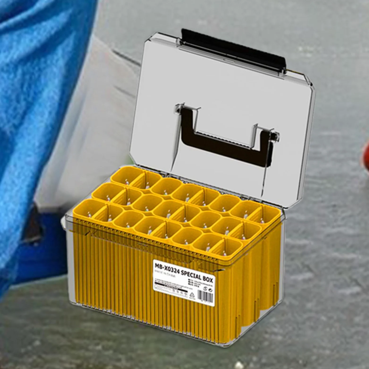Cajas de almacenamiento para señuelos de, de aparejos de, almacenamiento impermeable, organizador de cebos de calamar para moscas