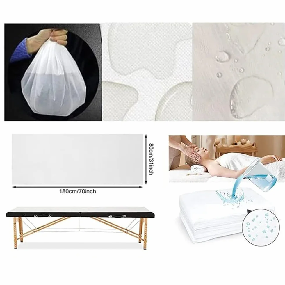 NEWFUN Sábanas Desechables Camilla Masaje 100pcs No Tejidas 180x80cm