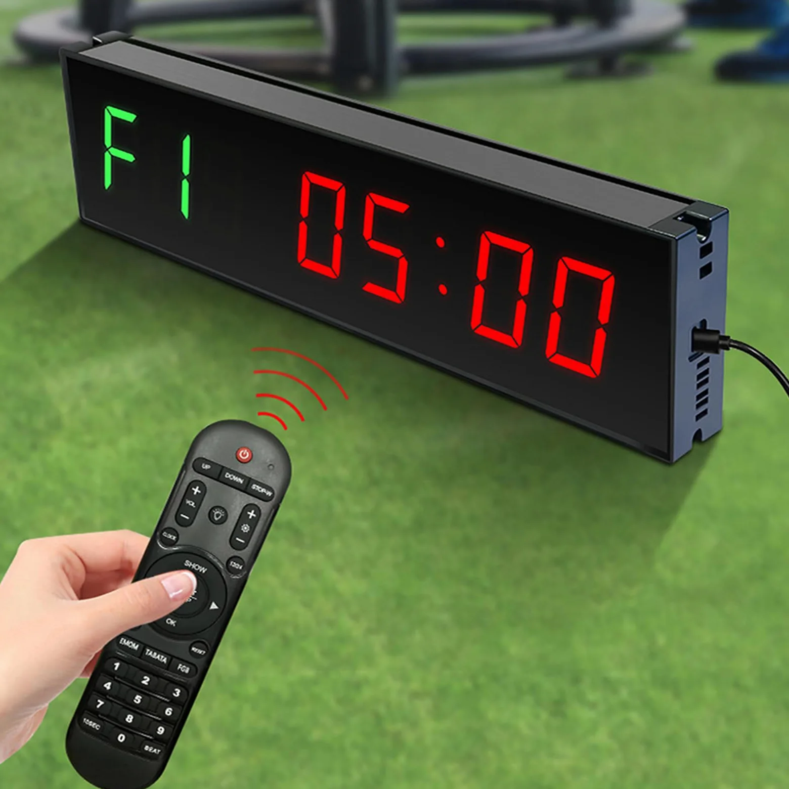 Temporizador Deportivo, Temporizador De Cuenta Atrás LED De 999 Días, 6 Modos De Fitness, con Metrónomo Y Función De Memoria, 5 Niveles De Brillo Ajustables, para Biblioteca/Gimnasio