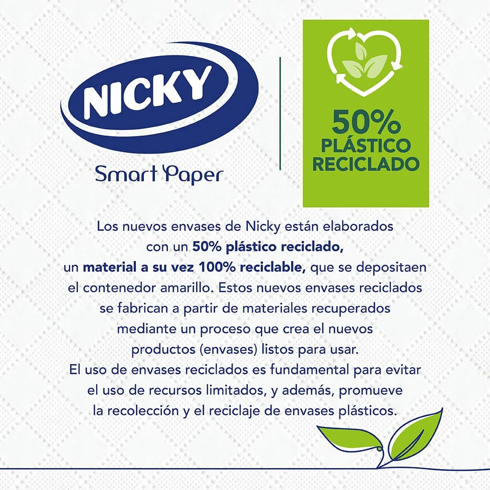 Nicky Supreme Papel Higiénico 42 Rollos 3 Capas 160 Servicios por Rollo FSC