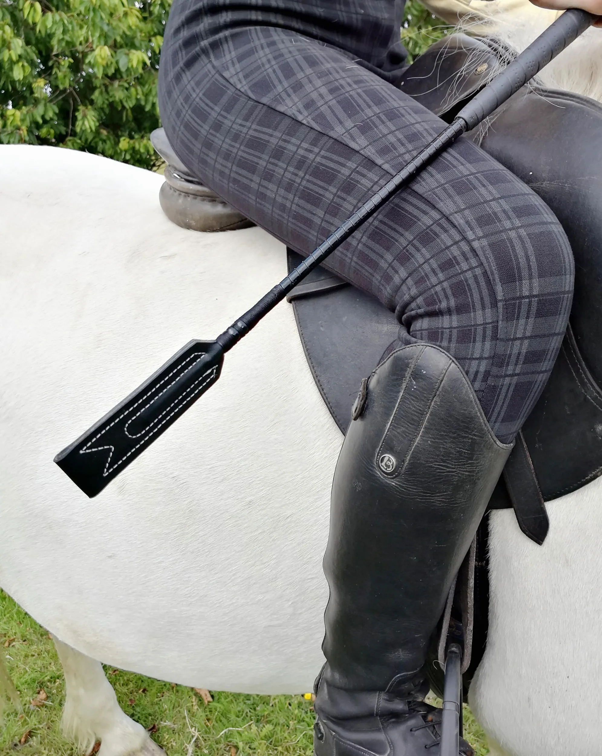 Cultivo de cuero para montar a caballo, bate de salto, bate ecuestre