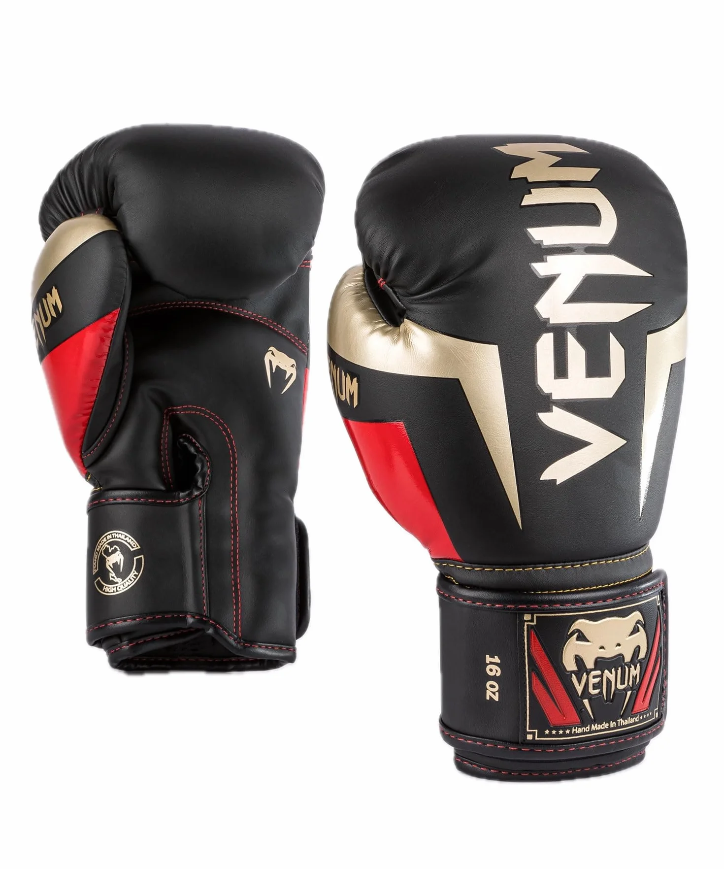 Venum Elite Guantes de Boxeo 14 Oz Negro Dorado Rojo