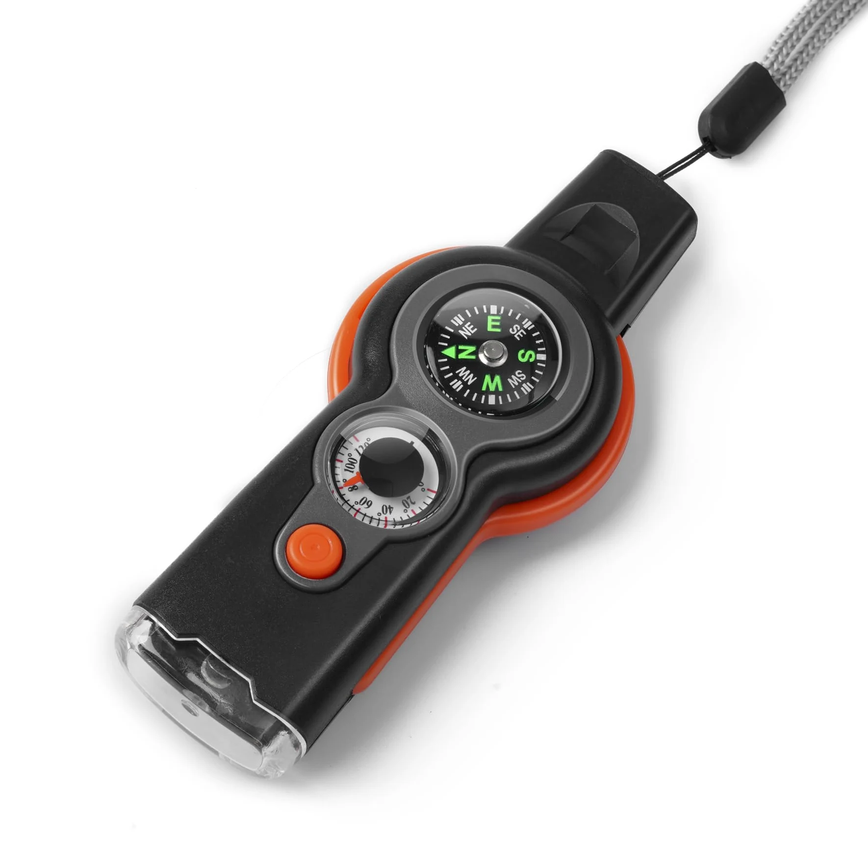 Silbato con función de Supervivencia de Emergencia, Silbato de Seguridad Multifuncional para Exteriores con cordón, Ideal para Kayak, canotaje, Senderismo, Camping, Escalada, Caza, Pesca