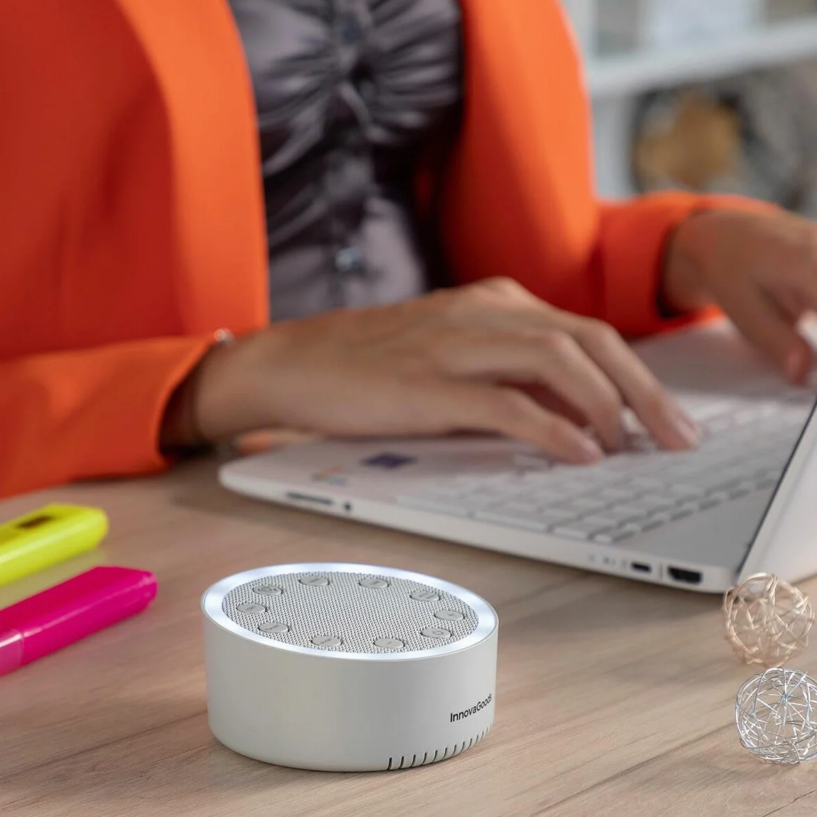 InnovaGoods® Máquina de Relajación con Luz y Sonido, 2 Modos Iluminación, 6 Sonidos, Apagado Automático