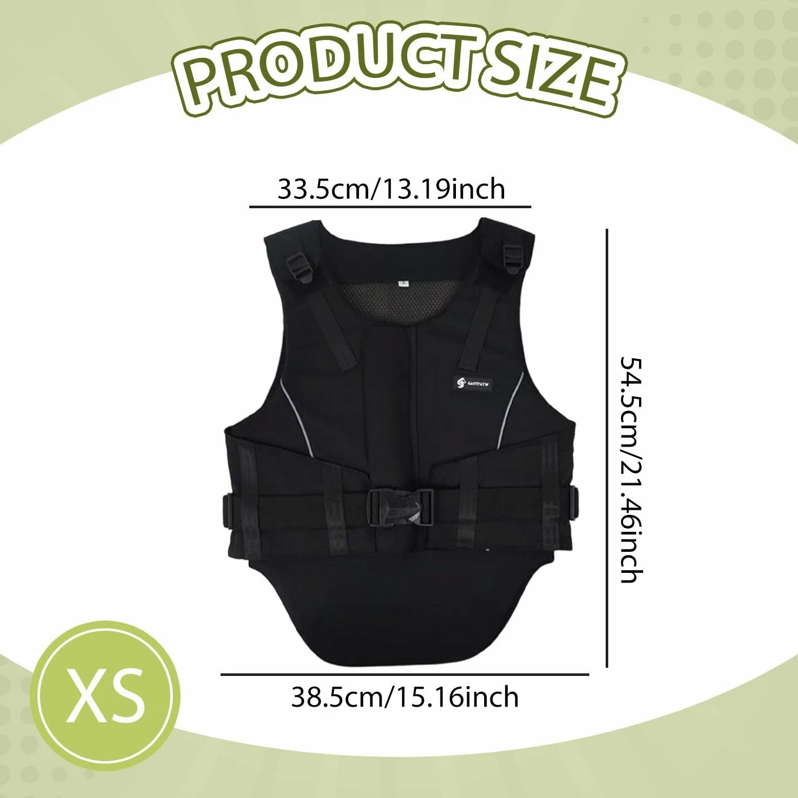 Chaleco Ecuestre Protector para Equitación Accesorio de Protección con Cintura Acolchada Absorción de Golpes Malla Transpirable Adecuado para Montar a