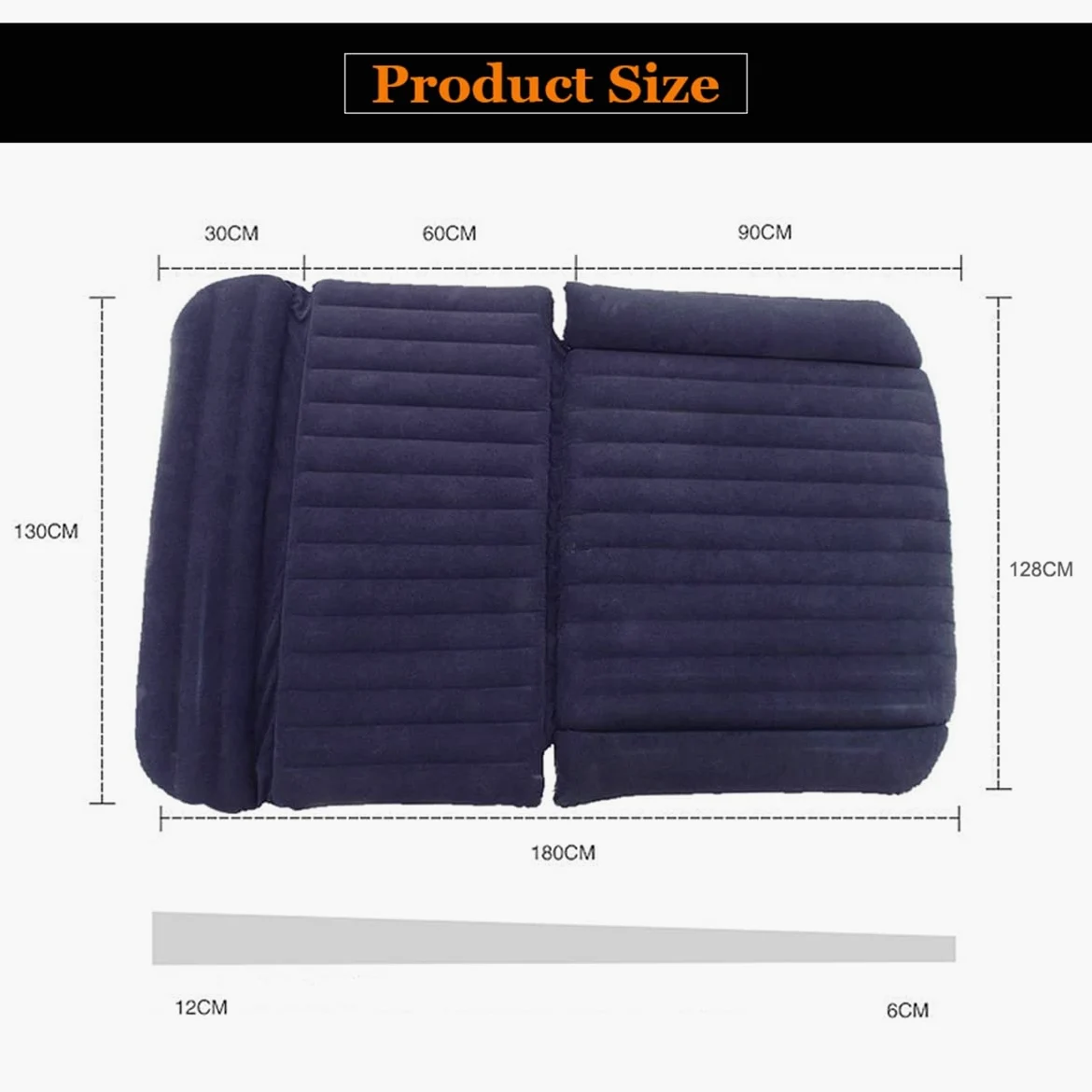 Colchón de Aire para automóvil con Bomba para SUV, Cama Inflable más Gruesa para Viajes de Campamento al Aire Libre, molex FL-180, Diseño Personalizado, with Bearing