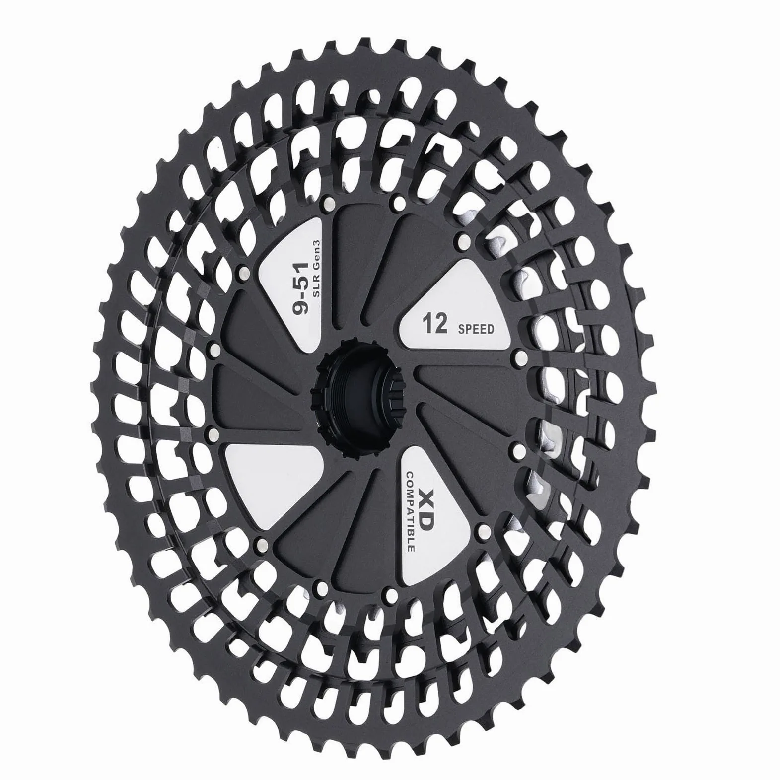 Dilwe Cassette de 12 Velocidades Casseta de Bicicleta de 12 Velocidades Casete de Bicicleta de Montaña de Casete de Aluminio Ultra Ligero Acero para Desplazamiento Liso con Relaciones de Marcha