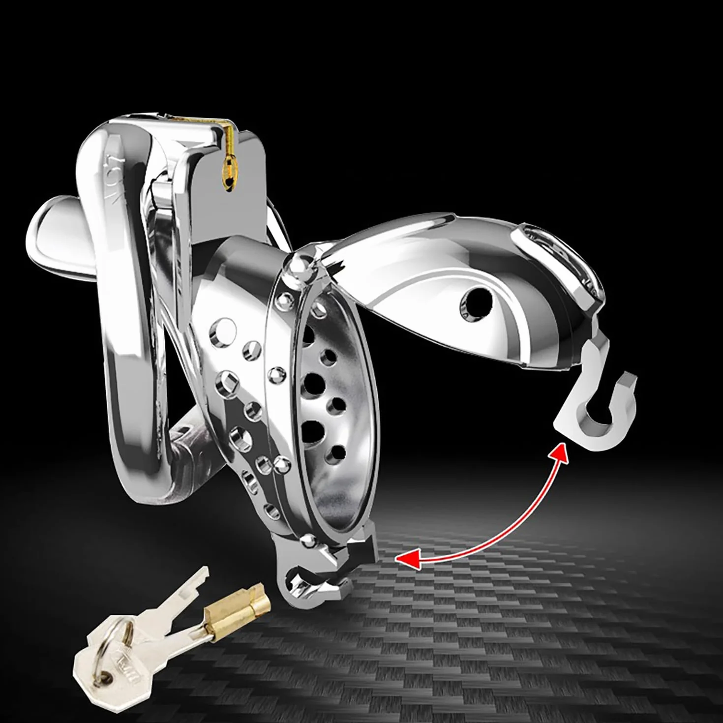 Jaula de Fitness de Acero Inoxidable con Concha Desmontable y Lazo Abierto
