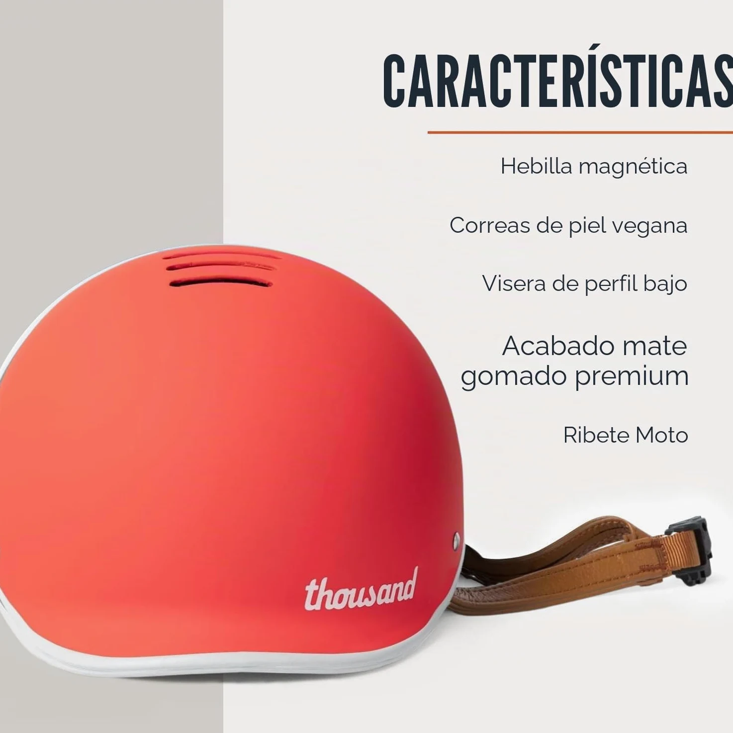 Thousand Casco de Bicicleta para Adultos, colección Heritage, Certificado de Seguridad para Bicicleta, monopatín, Bicicleta de Carretera, Patinaje, Patinaje, Casco de Ciclismo