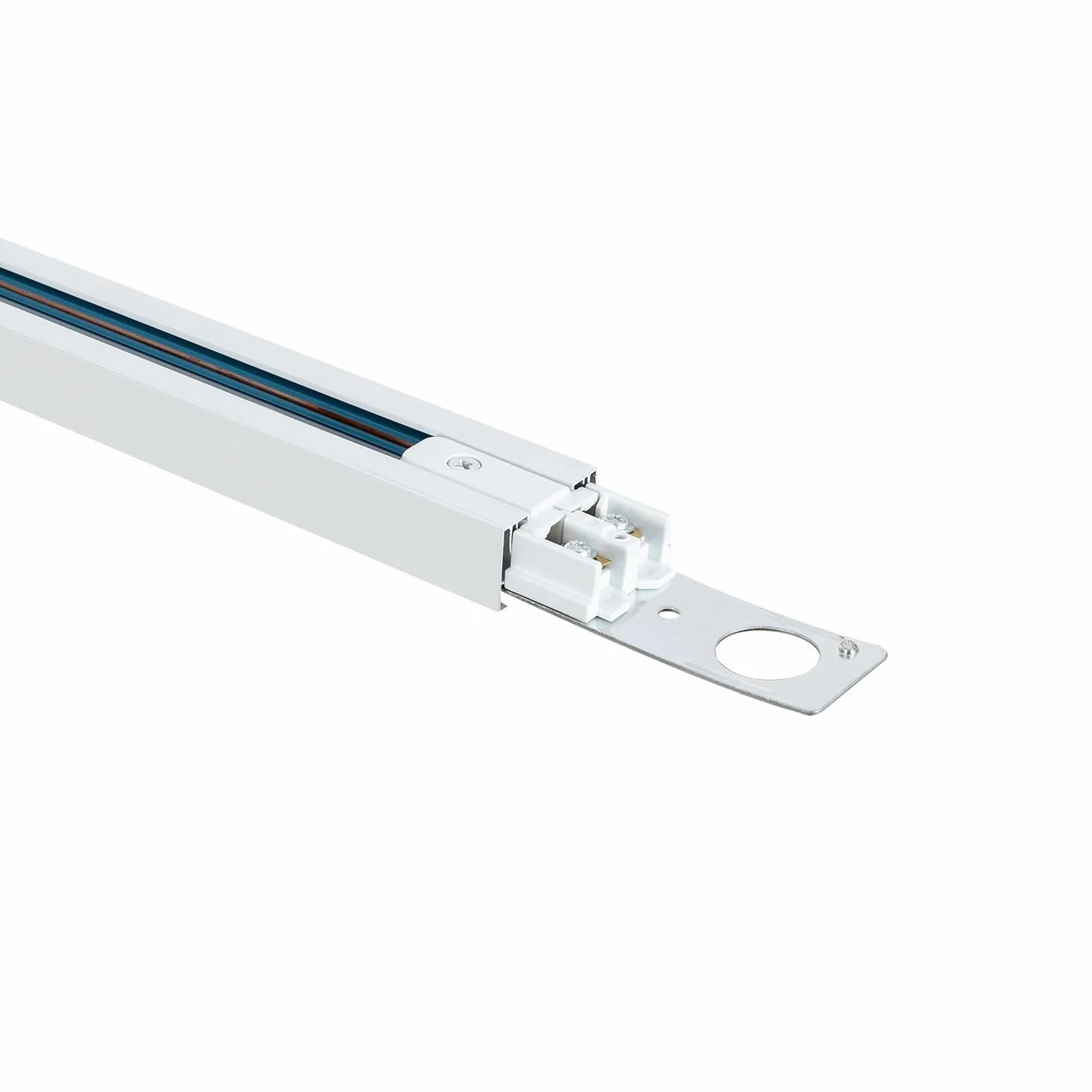LEDKIA LIGHTING Carril Monofásico Aluminio 1 Metro Blanco para Focos LED