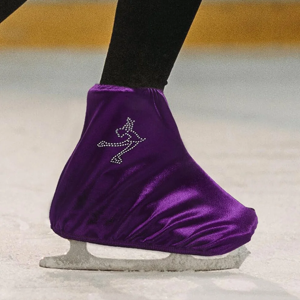 Happyyami Fundas para Patines De Hielo Elásticas Cubiertas De Poliéster para Botas De Hockey Y Patinaje Artístico Niños Y Adultos 7.87X5.90 Pulgadas Protección Ajustable