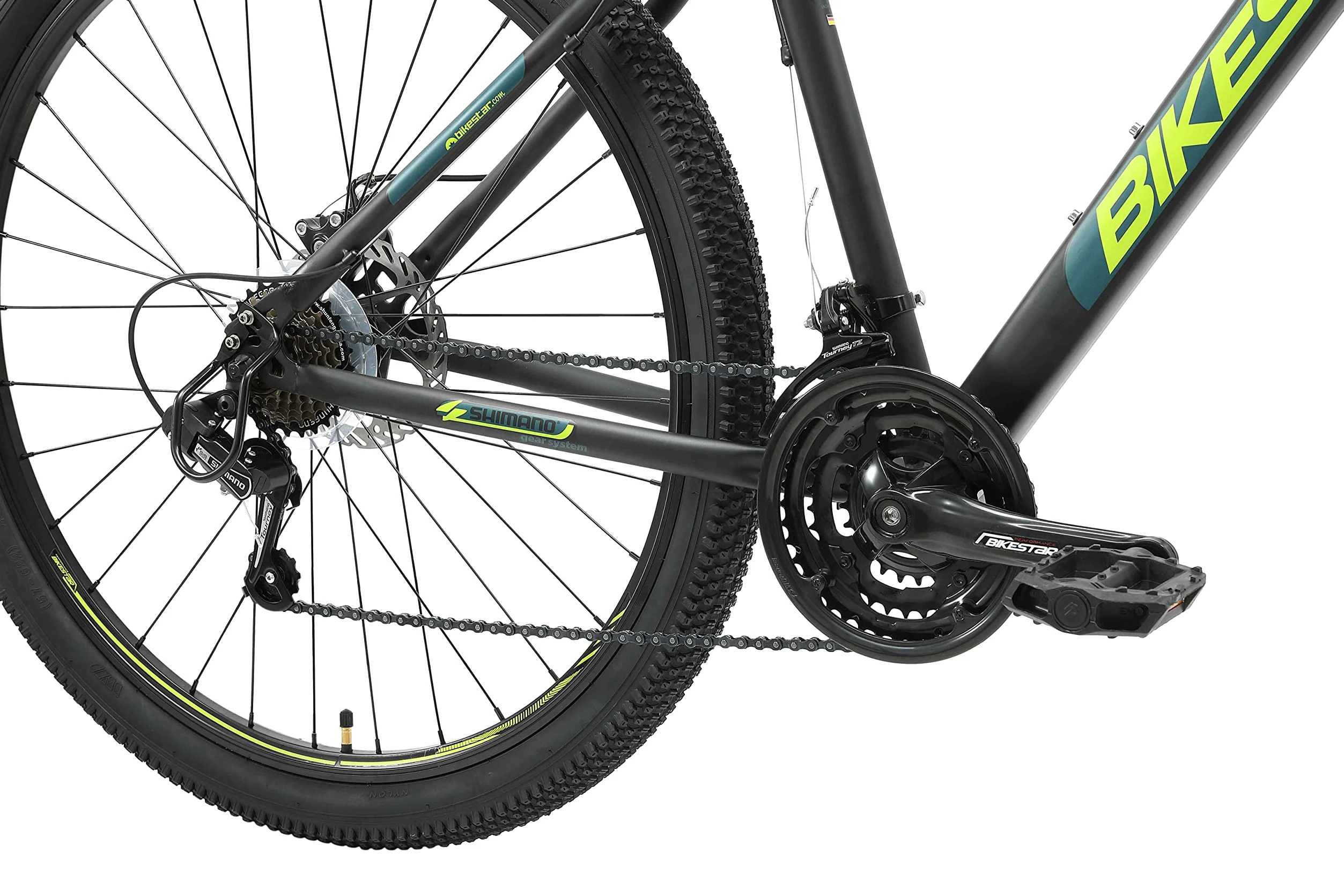 BIKESTAR Bicicleta de montaña Hardtail, 21 Marchas Shimano 26, 27.5, 29" Pulgadas | Mountainbike con Frenos de Disco Cuadro 15, 17, 19" MTB