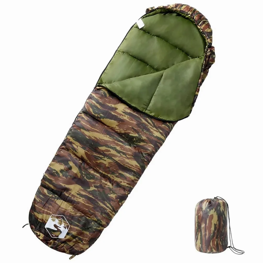 Saco de dormir momia para adultos de camping, poliéster 190T con relleno de polipropileno, ligero, bolsa incluida, impermeable