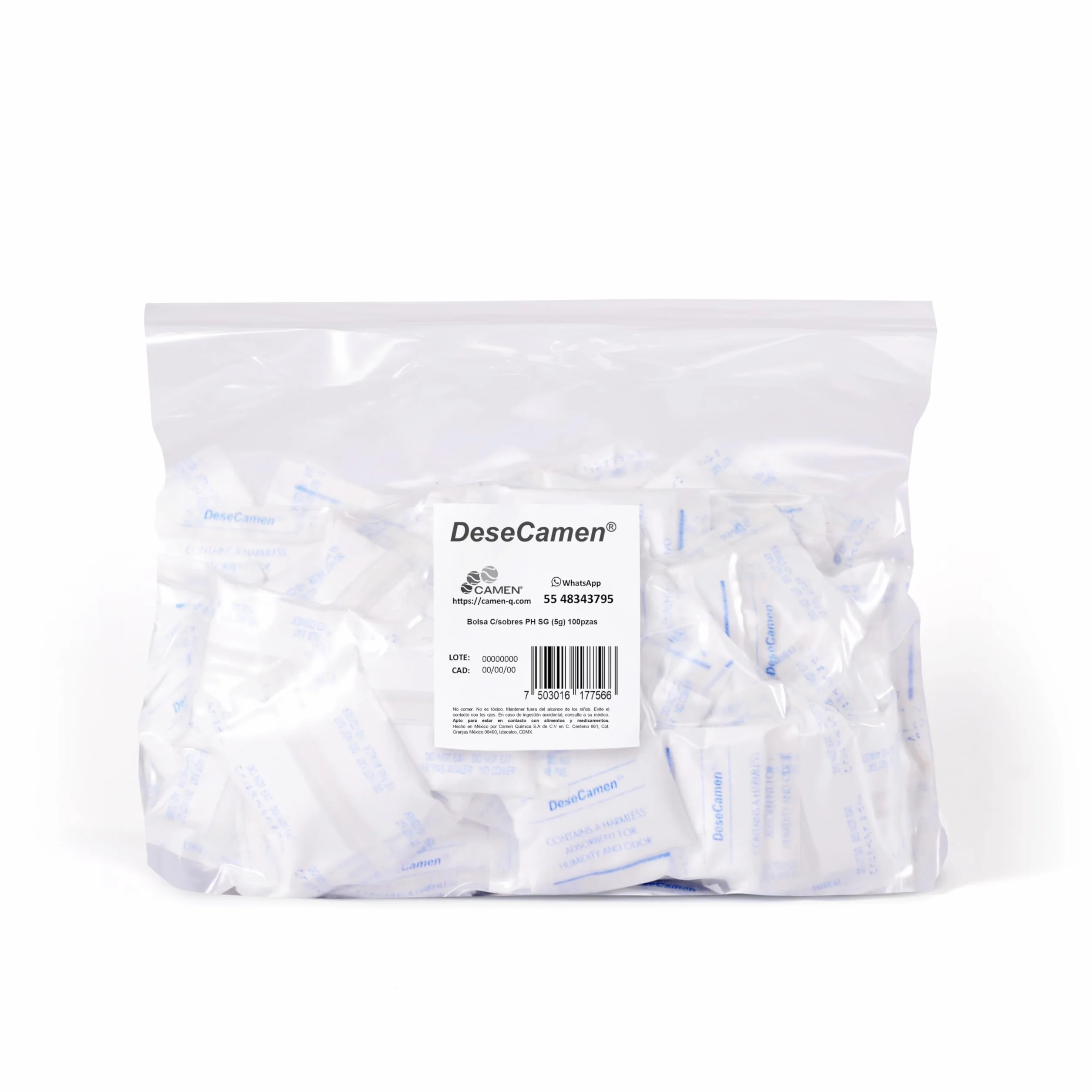 Bolsitas Antihumedad de Sílica Gel 5 Gramos | Bolsa Absorbente de Humedad y Malos Olores | Sobres Desecantes No Tóxico Grado Alimenticio