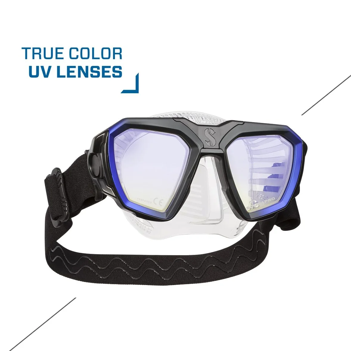 Scubapro D-Mask - Máscara de buceo, incluye adaptador de montaje para el ordenador de buceo HUD.