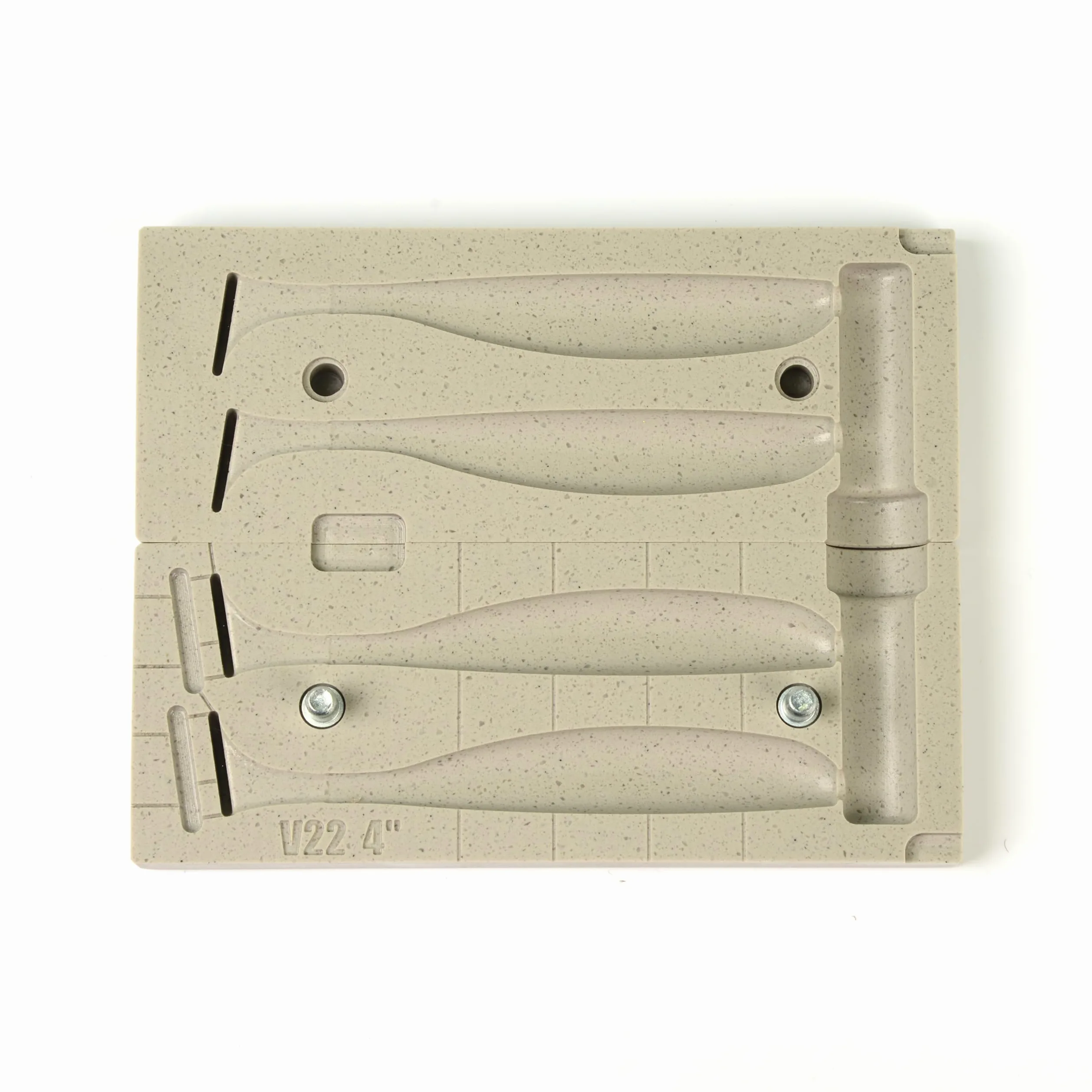 FatFish Cebo de Aluminio Molde bebé D Bomba Suave señuelo de plástico Making Inyección Moho do-it señuelos de Pesca, 3,65 "