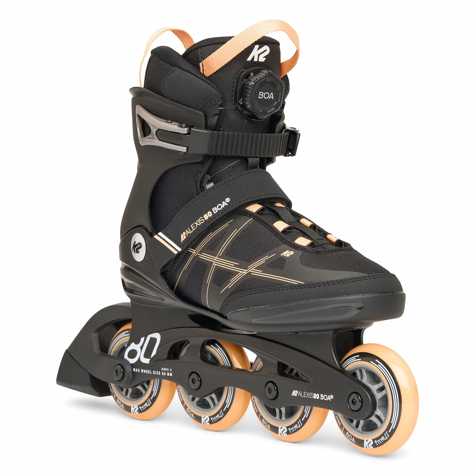 K2 Alexis 80 Boa Inline Skate 2024 Black/Pink