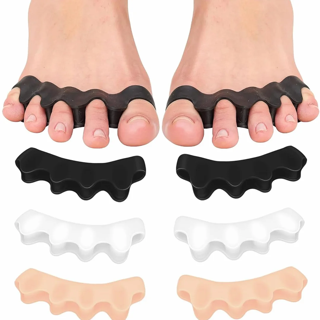 Separadores de Dedos de Los Pies 3 Pares, Separador Dedos Pie Silicona, Toe Spacer para Juanete, Ajuste Atletas Hombre Mujer