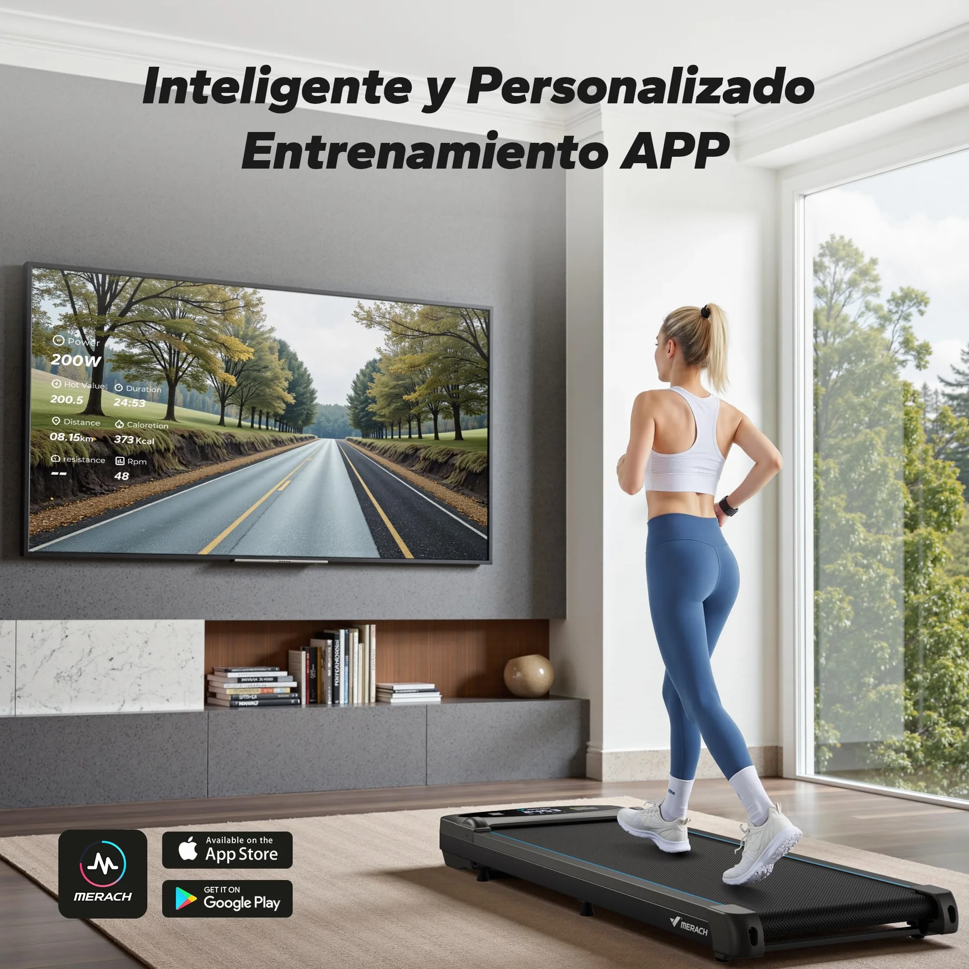 MERACH Cinta de Correr, 3 in 1 Cinta de Andar Eléctrica, 1-6KM/H 2.75HP Cinta de Correr Electrica con Mando a Distancia y Pantalla LED, Walking Pad Compacta para Casa y Oficina