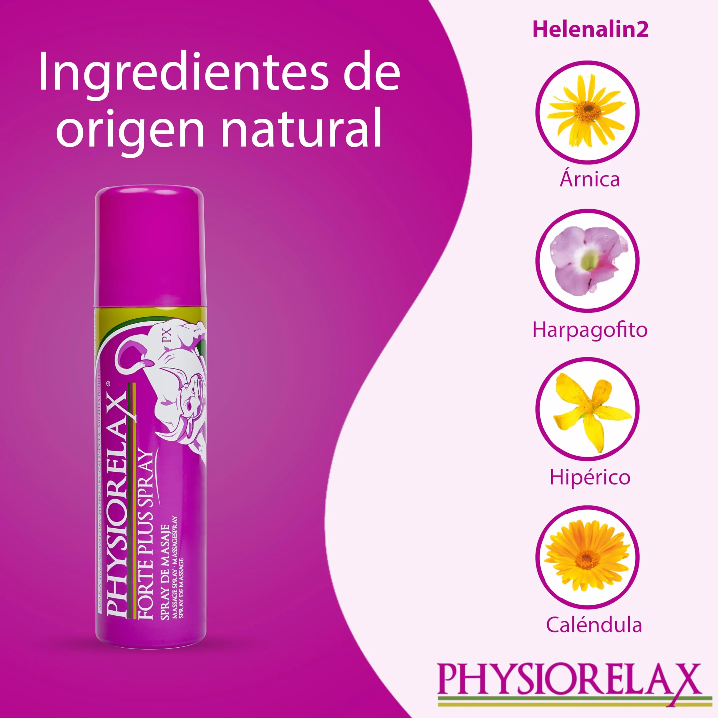 Physiorelax Forte Plus Spray Fácil Aplicación con Árnica Ingredientes Naturales 150 ml