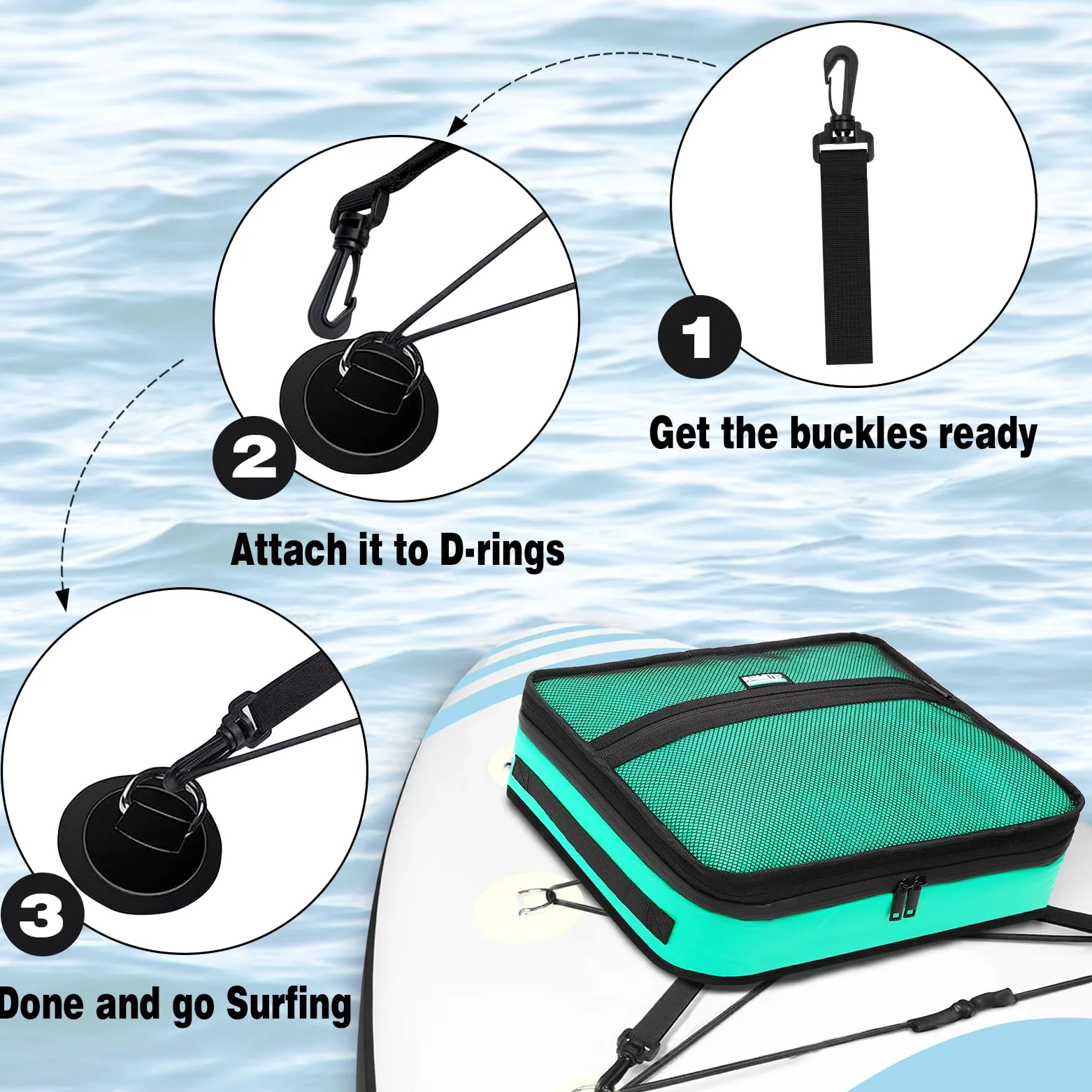 Bolsa térmica para Tabla de Remo, Impermeable, aislada, a Prueba de Fugas, 10 latas, Bolsa de Accesorios para Tabla de Remo y Kayak