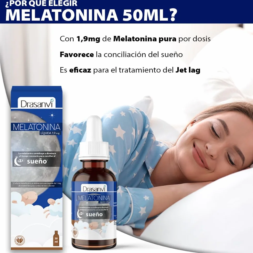 DRASANVI Melatonina Pura 1,9 mg 50 ml 31 Días Sabor Limón