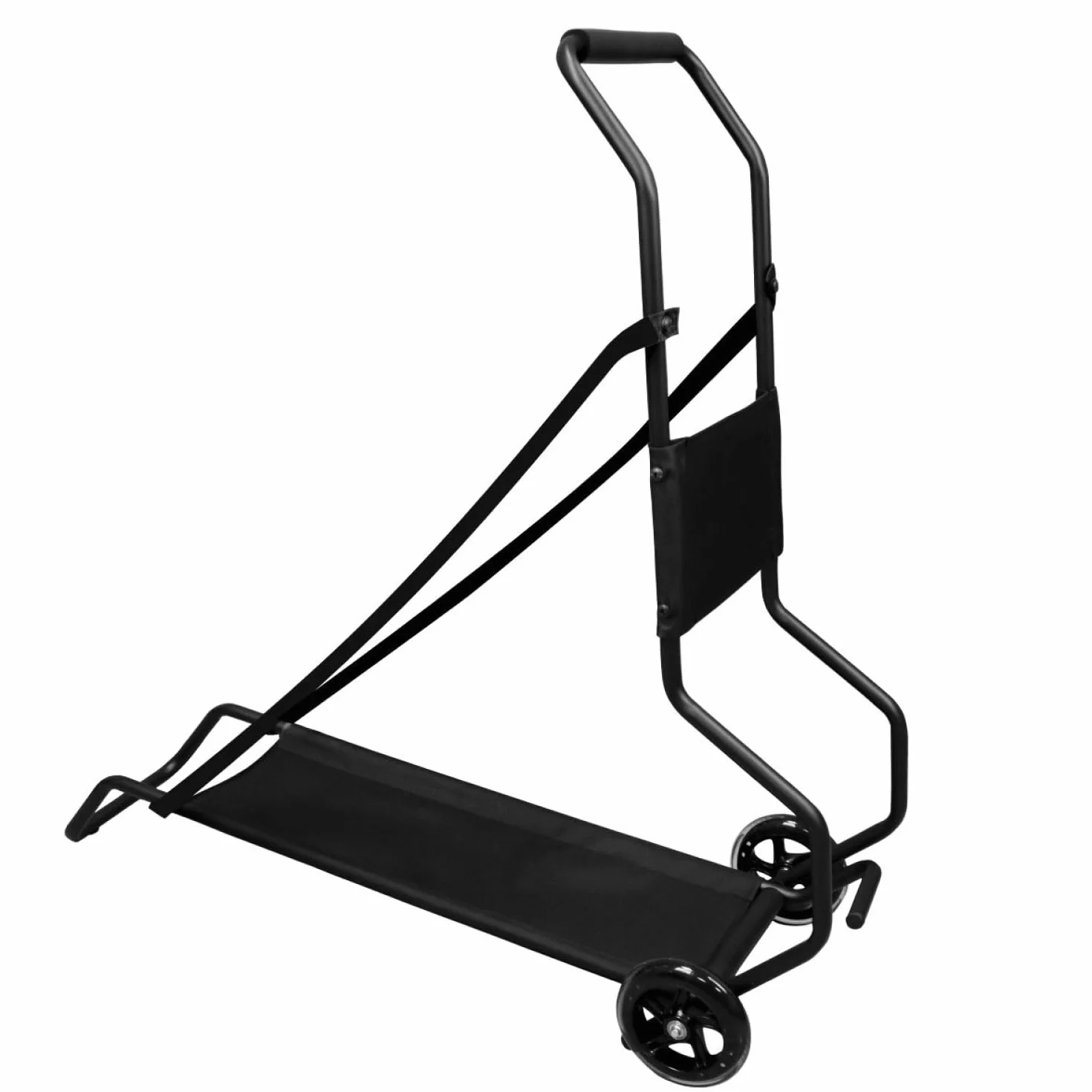 Vivezen Carro de transporte plegable con ruedas para camilla de masaje Negro