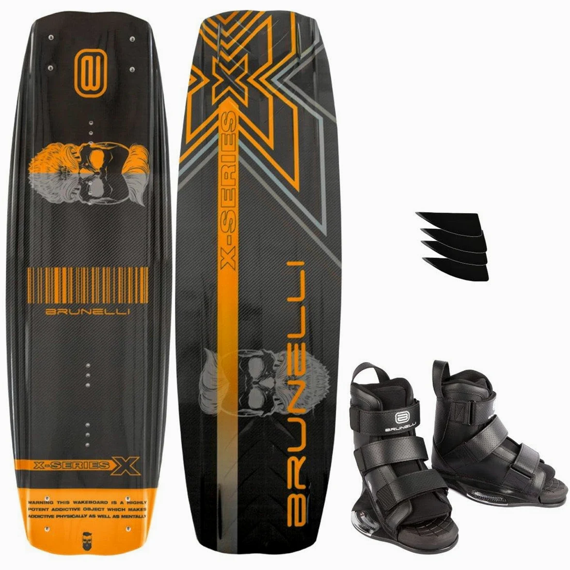 Brunelli Wakeboard - Juego de tabla de wakeboard de carbono, 138 cm