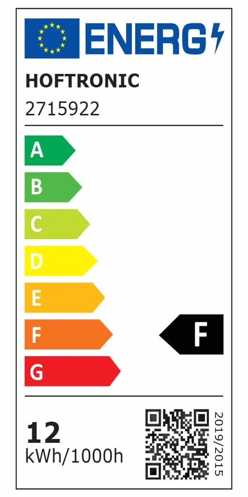 HOFTRONIC Lote 4 Lámparas LED Bodega Blanca 12W 1160lm IP54 4000K Aplique Pared Techo