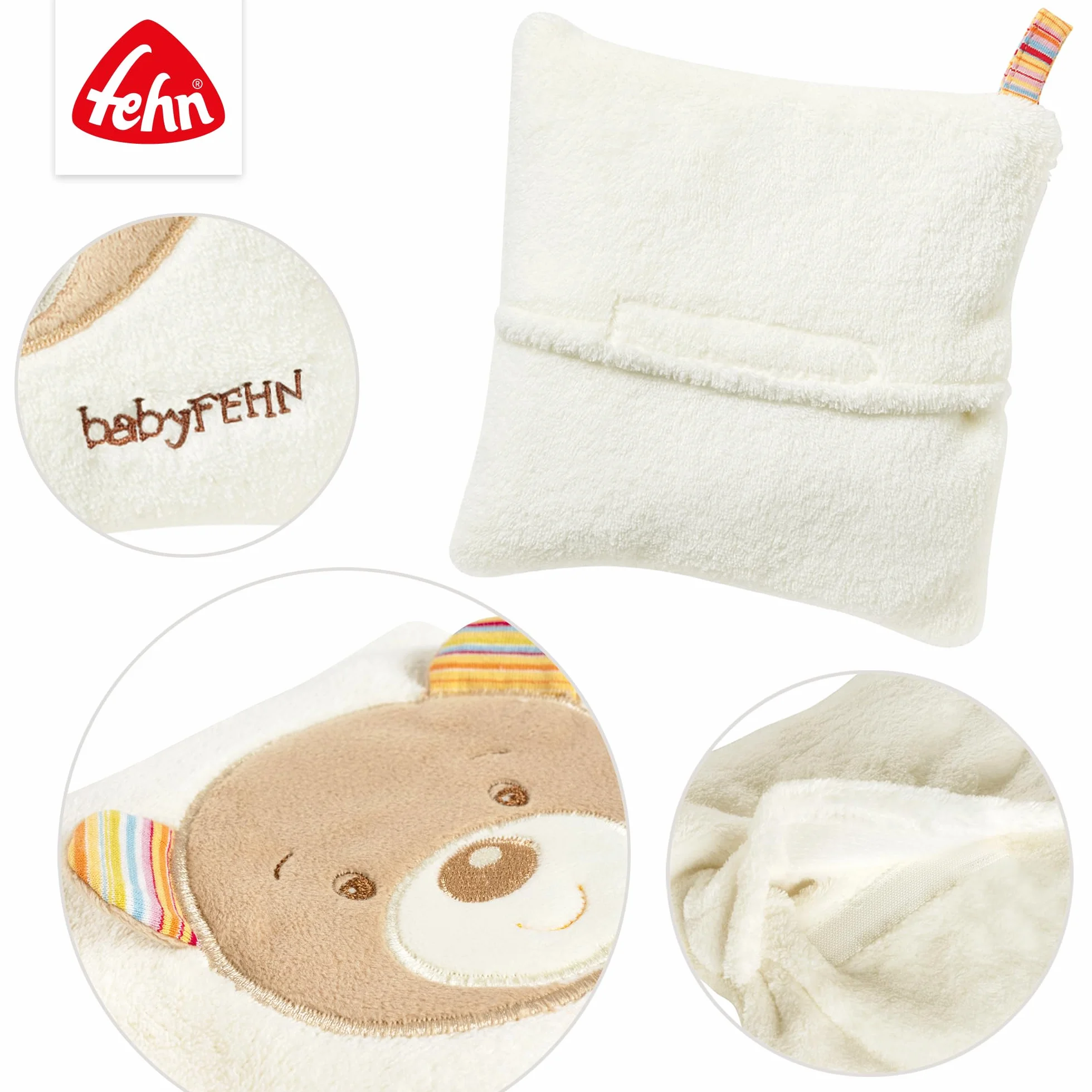 Fehn Cojín de Huesos de Cereza Oso - Cojín Térmico y Refrigerante para Bebés y Niños