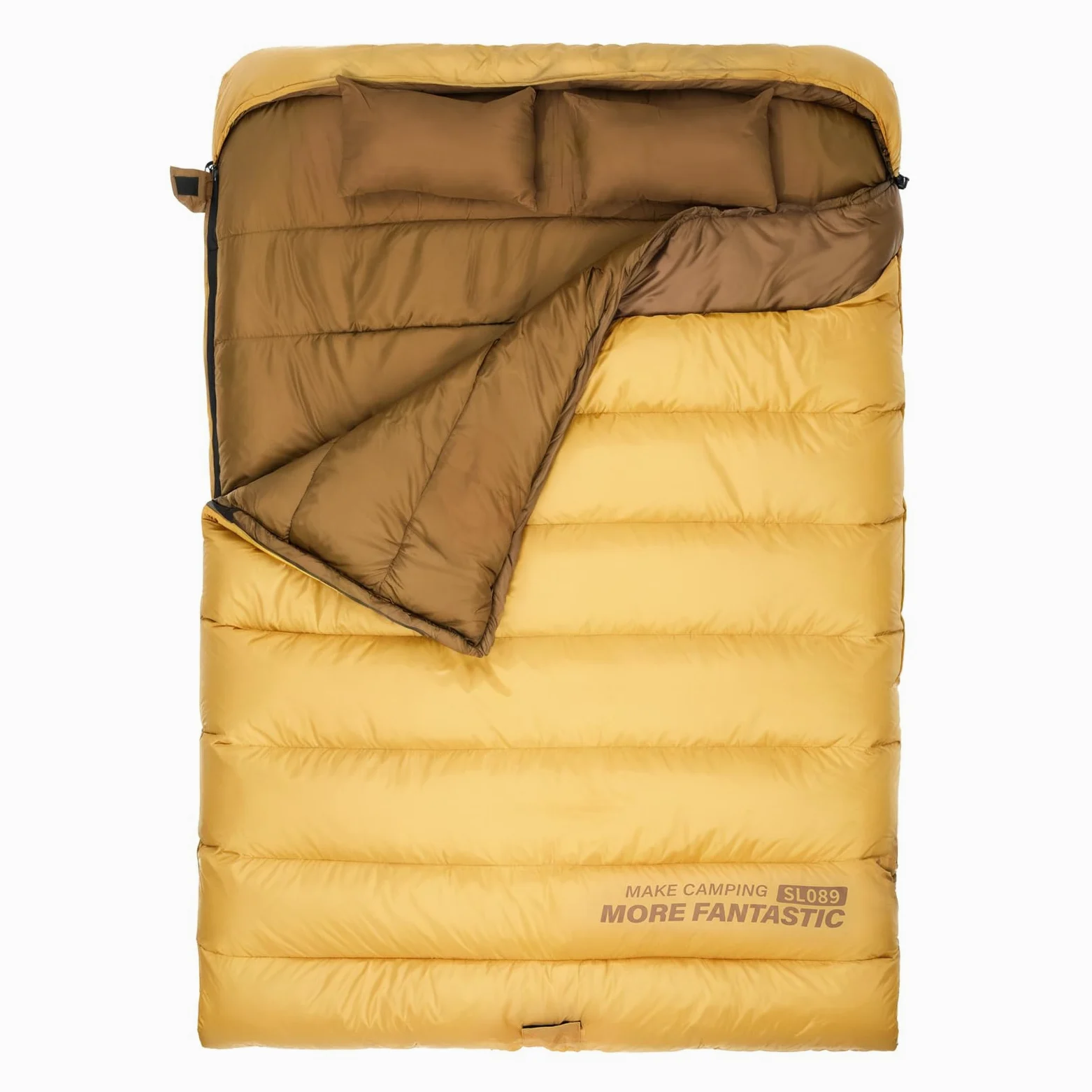 BISINNA Saco de Dormir Doble de Invierno 0 Grados, Gran Saco de Dormir cálido Impermeable, Adecuado para Acampar al Aire Libre, caravaning Viaje 4.2kg