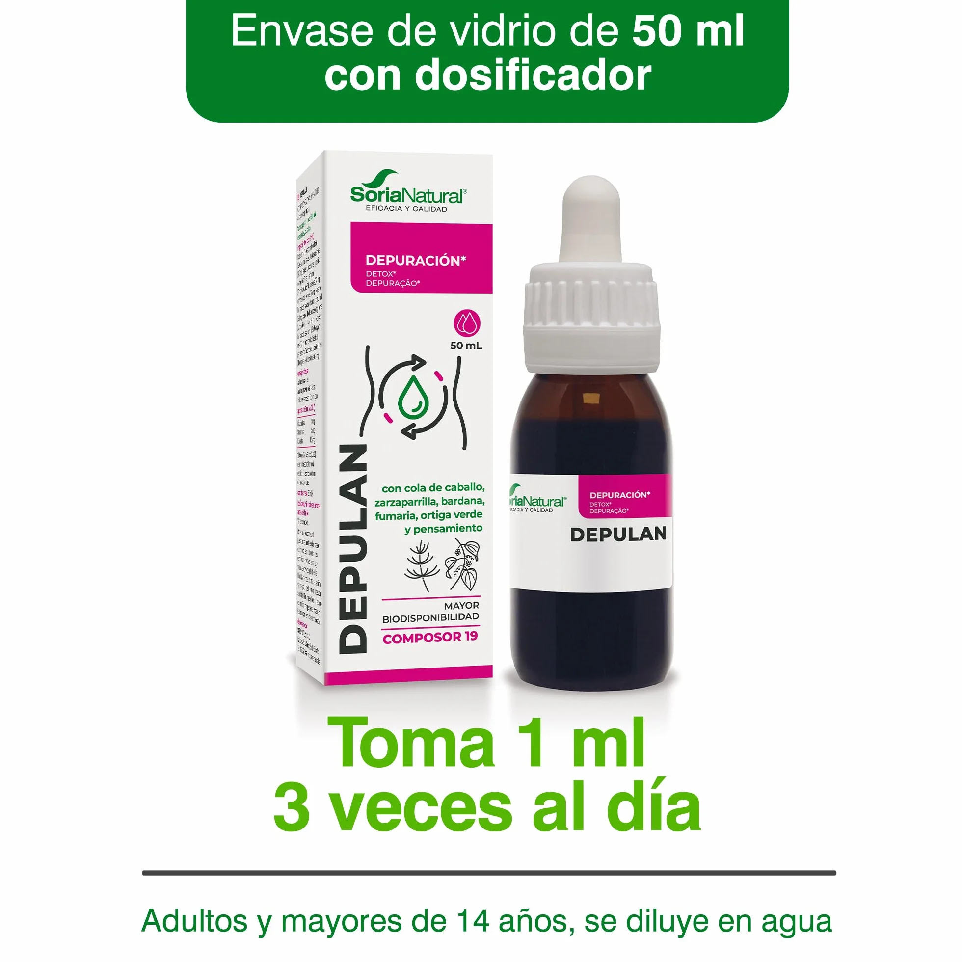 Soria Natural Composor 19 Depulan Complex 50ml Detoksykacja Oczyszczanie Wątroba Nerki