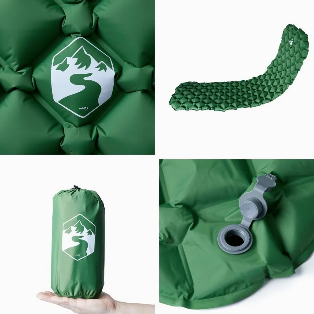 Colchoneta hinchable naranja x x, nailon 40D con revestimiento de TPU, ultraligera, esterilla de camping para una persona, plegable, compacta para senderismo, camping, tienda de campaña
