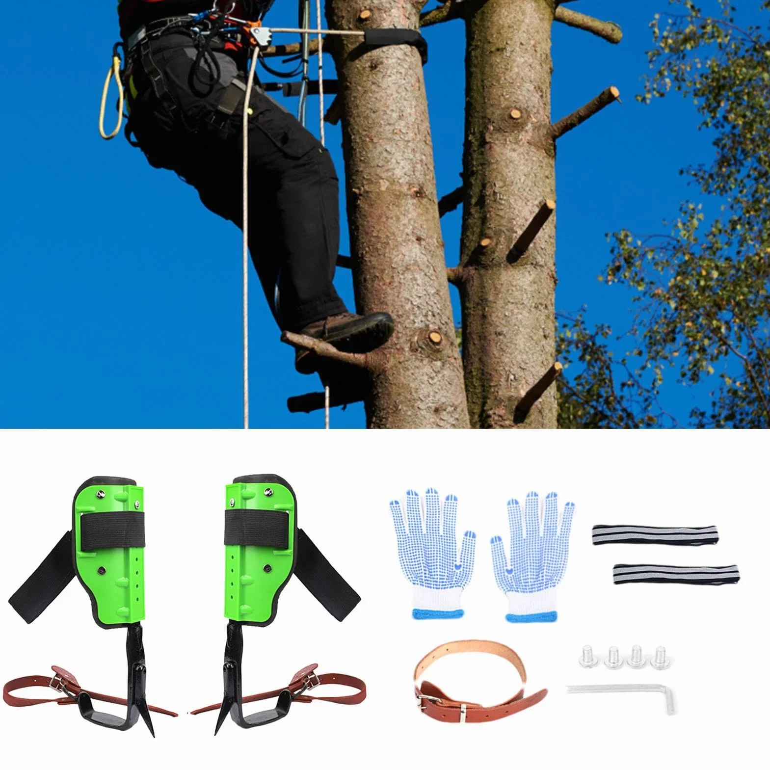 Picos para trepar árboles, Equipo para trepar árboles, Zapatos para trepar árboles, Equipo para trepar árboles, Garfios para trepar árboles Botas para trepar arbolistas, Zapatos para trepar árboles al