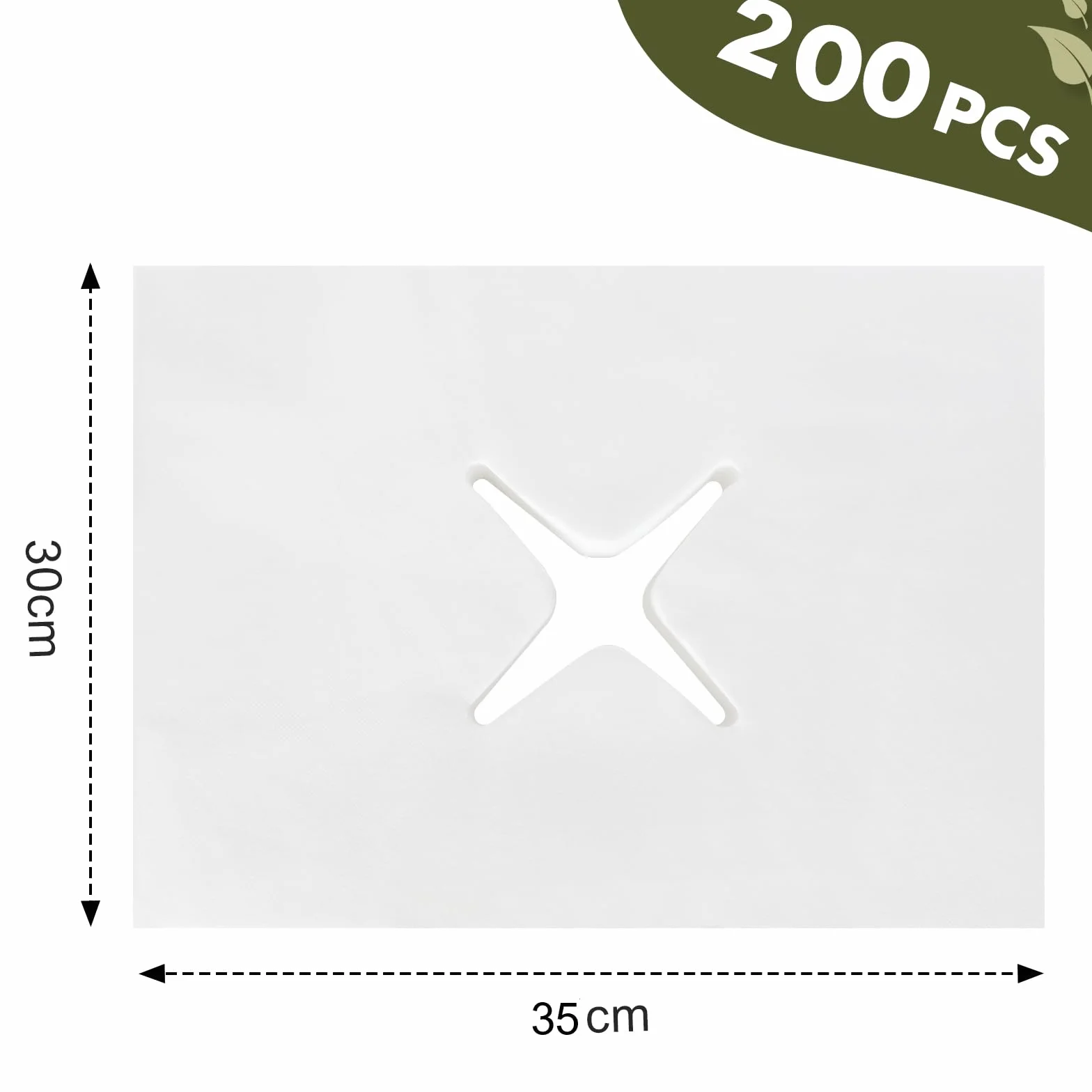 Fundas Desechables para Reposacabezas de Mesa de Masaje 35x30cm No Tejido 200 Piezas