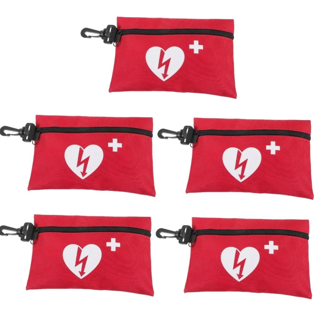 HOMSFOU 5 Piezas kit de primeros auxilios bolsa de viaje de medicina bolsa de suministros bolsa de almacenamiento mini botiquín de primeros auxilios para monedero paño Color Aleatorio