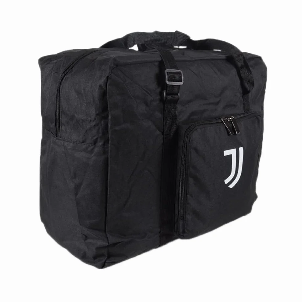 Bolsa de Viaje Plegable Producto Oficial Juventus, Negro, Bolsa Plegable para Guardar en la Maleta y Usar Cuando Sea Necesario