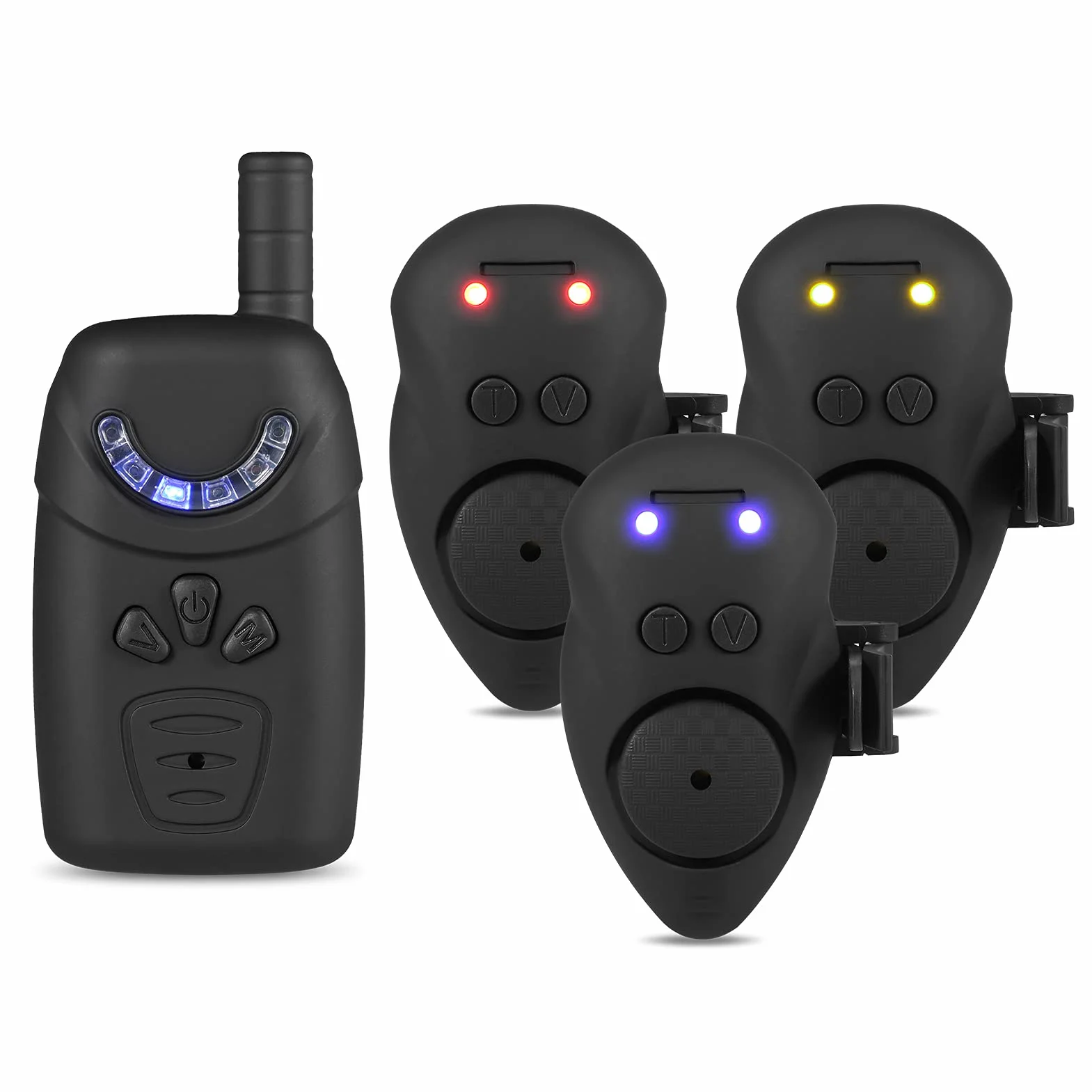 Kit de Alarma de Pesca Digital con Estuche Portátil y Indicador Luminoso