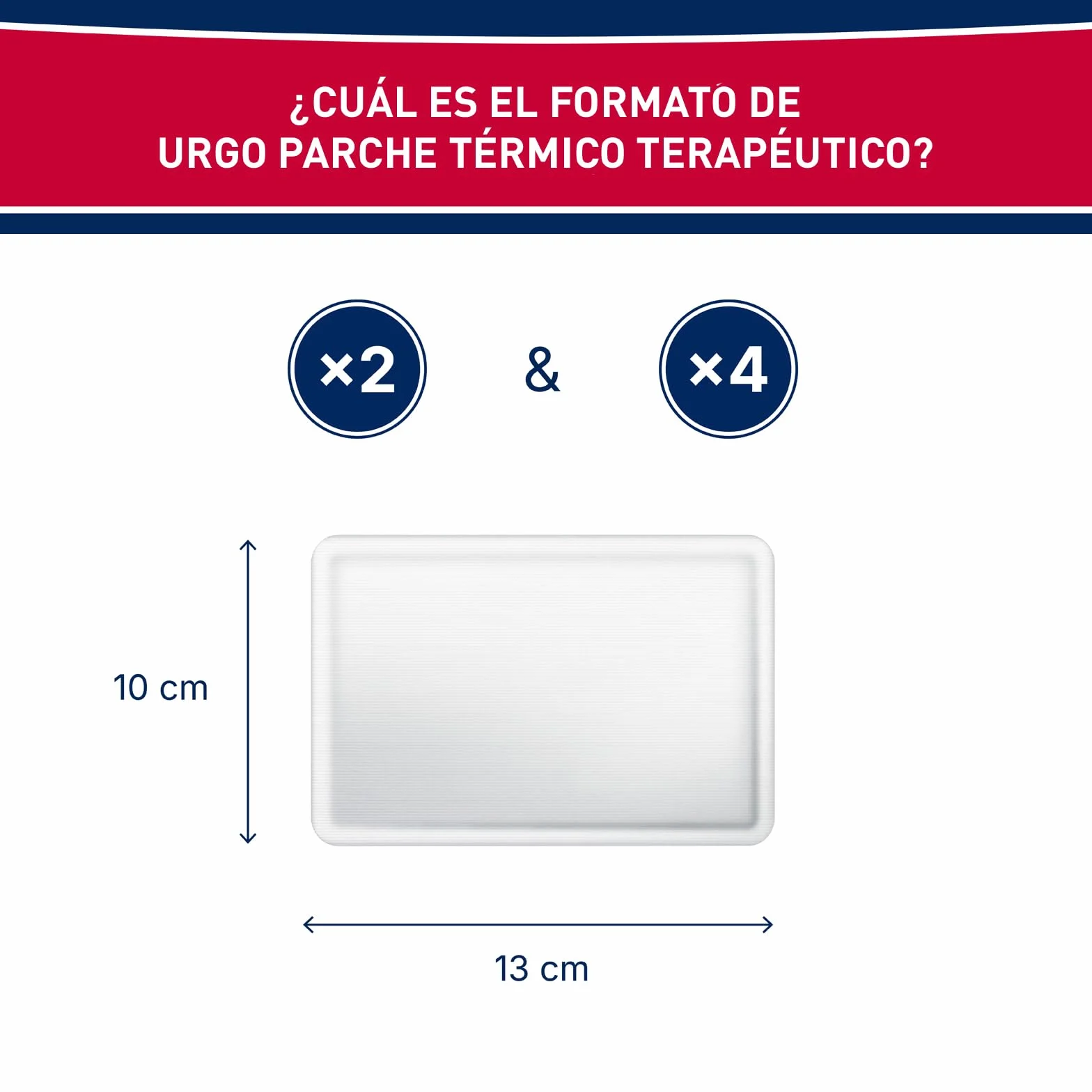 Urgo Parche térmico terapéutico 10 cm x 13 cm Caja 4 unidades