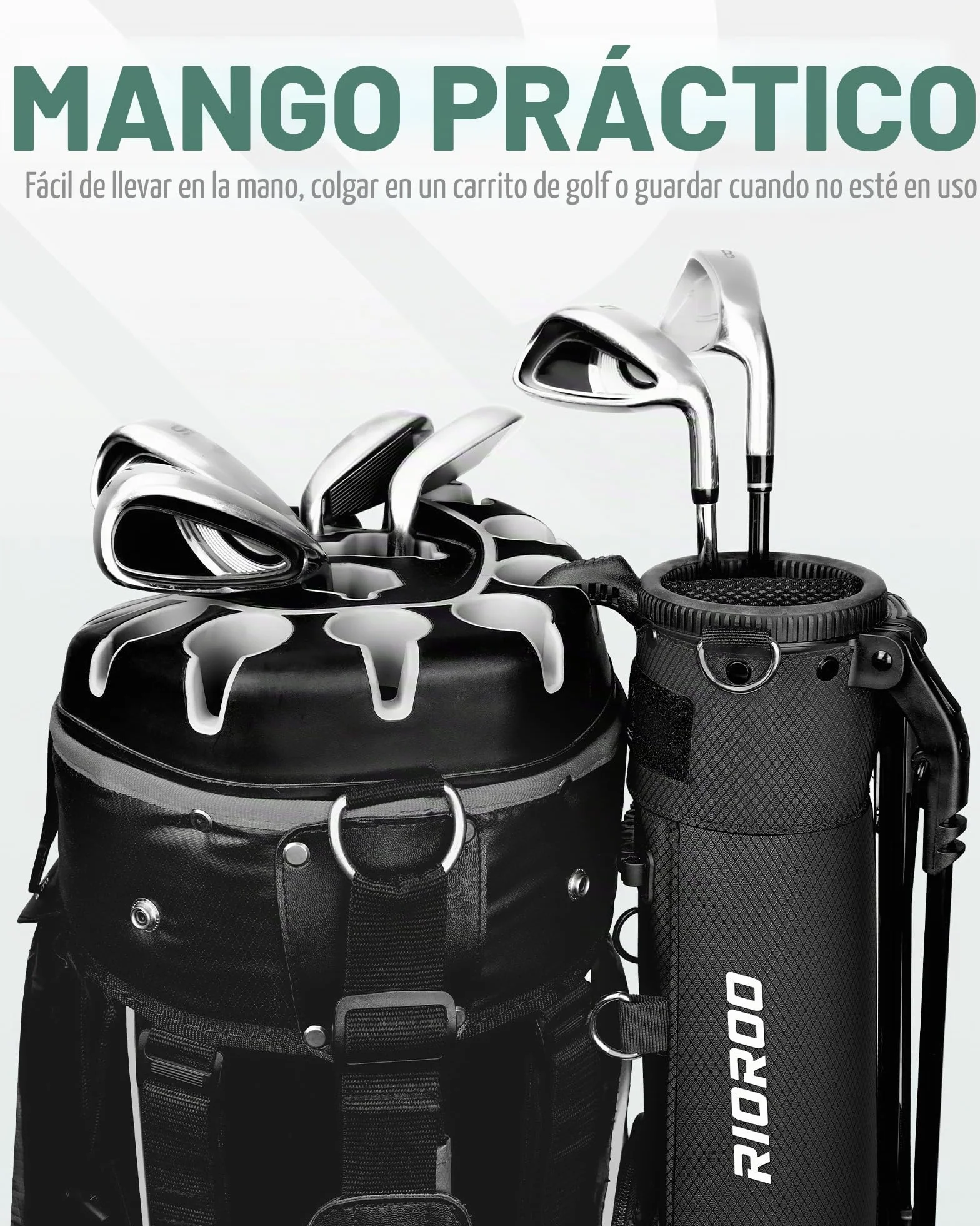 Bolsa de Golf, con Correa Divisor de 2 vías 3 Bolsillos, Bolsa Golf Ligera fácil de Llevar para el Rango de conducción, par 3 y Campos ejecutivos