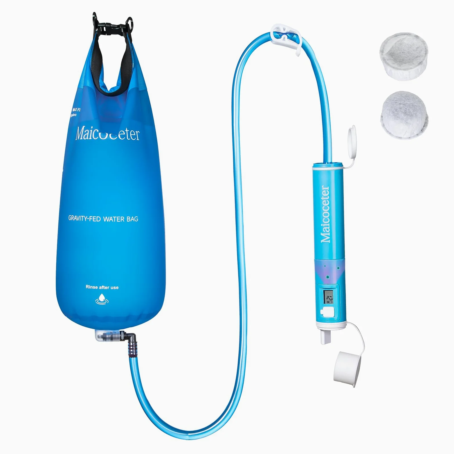 Pajita con filtro de agua por gravedad UV, sistema de filtración de agua portátil, preparación para emergencias, suministros de camping, purificador de agua, purificador de agua, supervivencia para