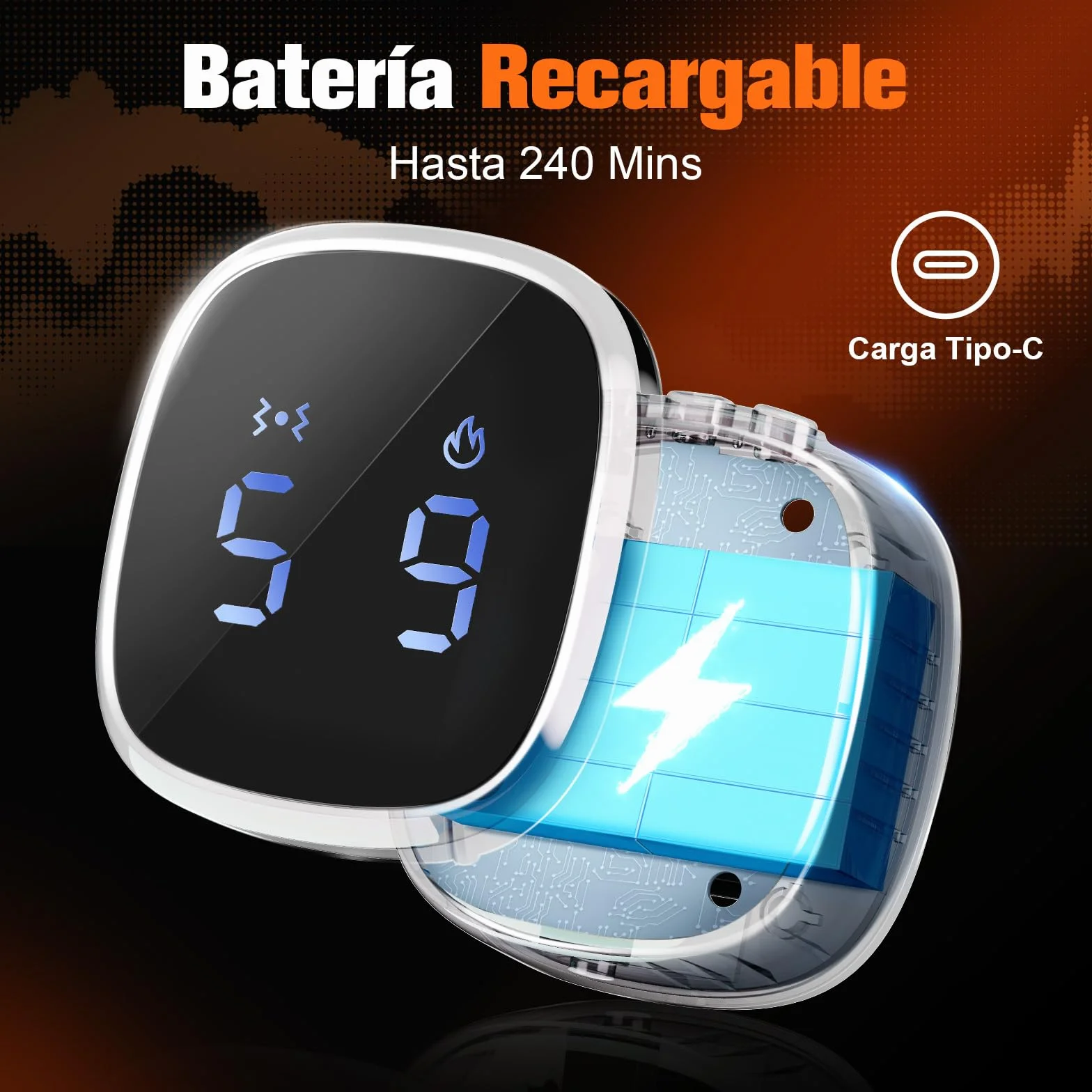 Comfytemp Almohadilla Térmica Inalámbrica para Rodilla, Masajeador 3D, Manta Eléctrica Portátil con 9 Calor 5 Vibración 3 Intensidad, Control APP