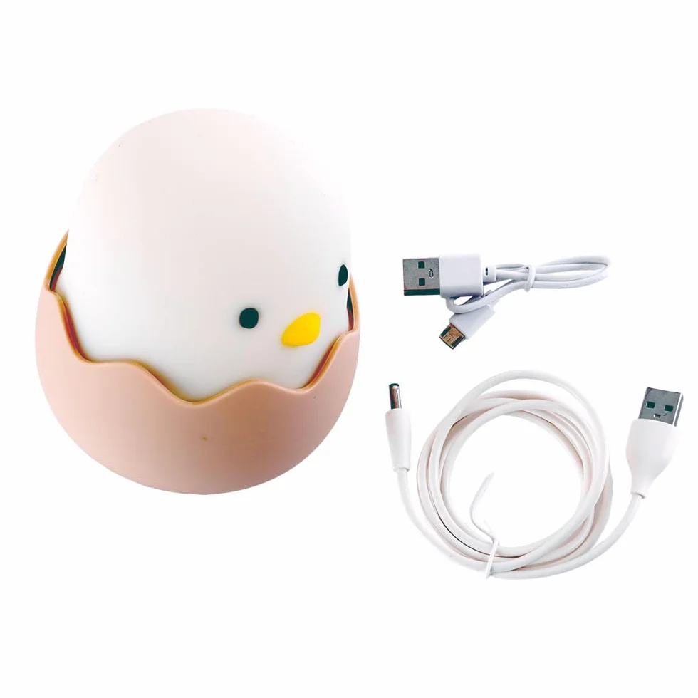 Lampara nocturna de mesa LED Infantil quitamiedos recargable Chicken Greenice