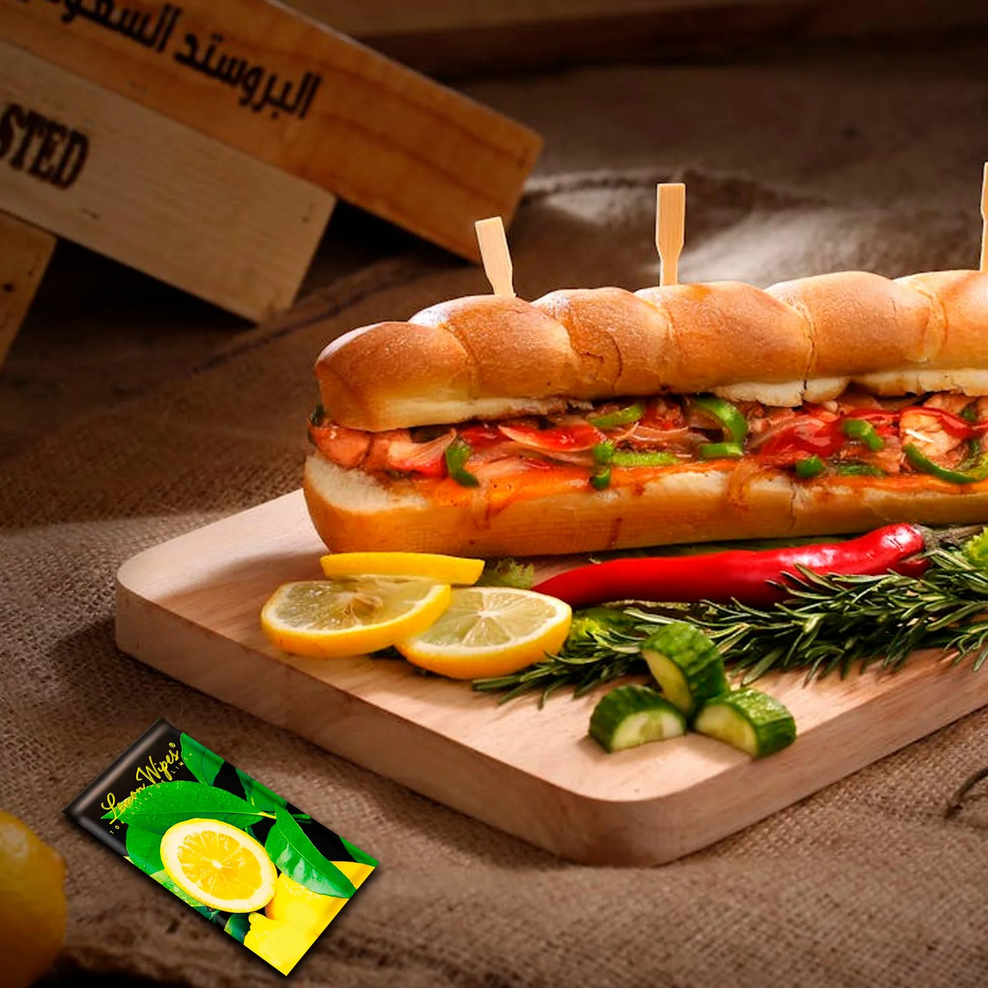 Toallitas limón para manos Pack 100 - Elimina olores de marisco, pescado, carne - Sobres individuales