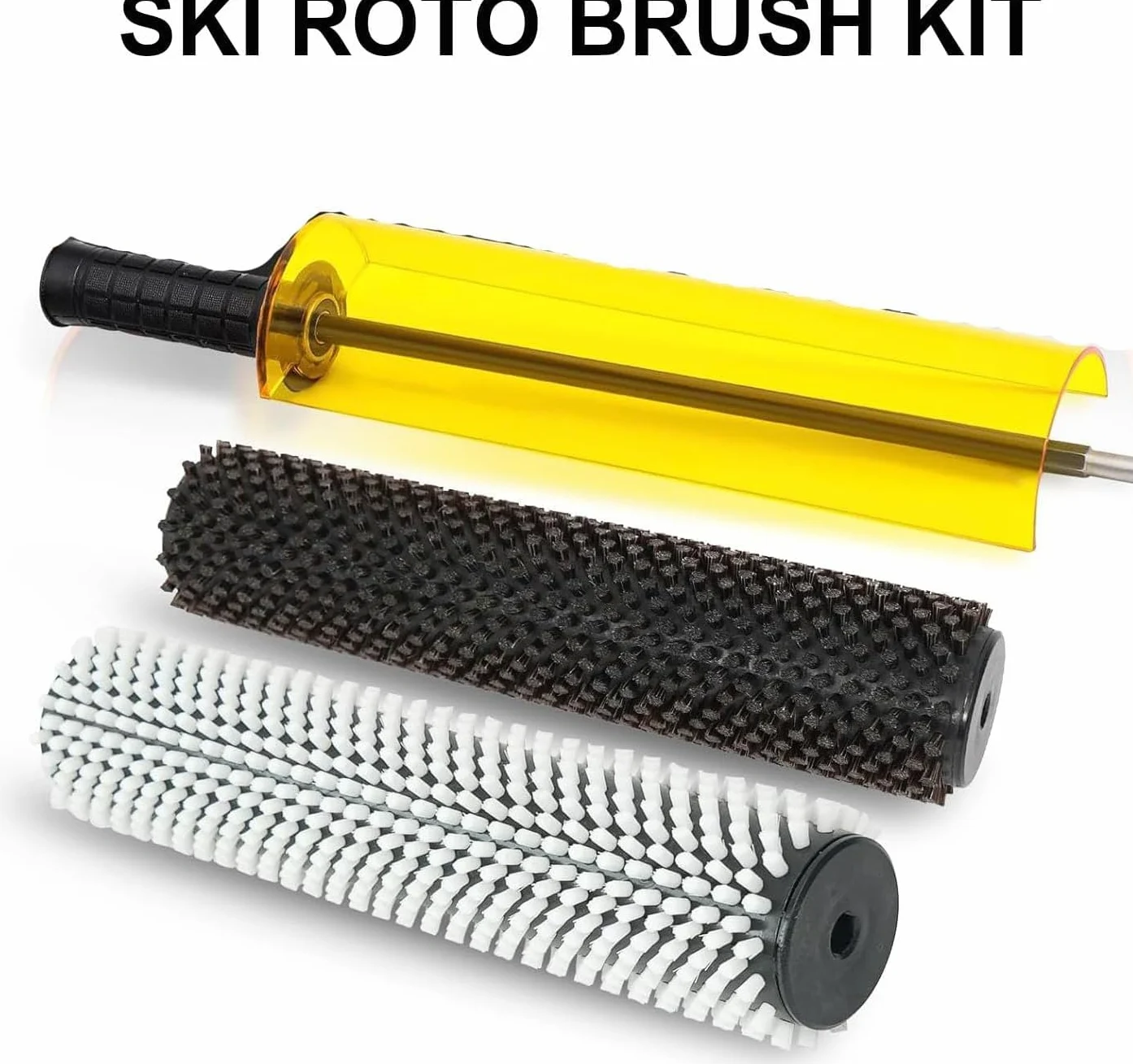 Kit de cepillo para cera de esquí, incluye nailon, alambre de latón y cepillos de crin, se adapta a taladro eléctrico, tamaños de 200 mm y 300 mm, cerdas densas, resistente al desprendimiento