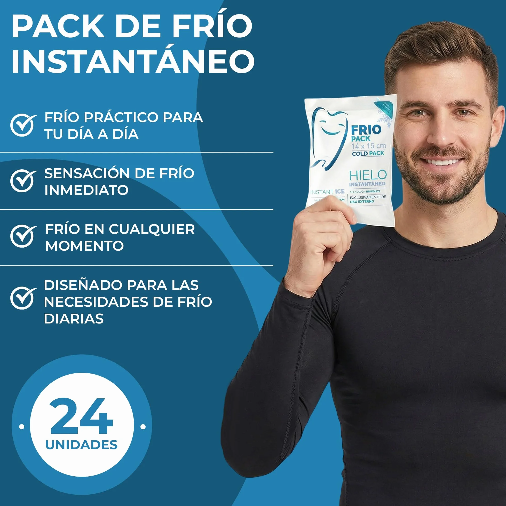Bolsa de Frío Instantáneo 14x15 cm 24 Unidades