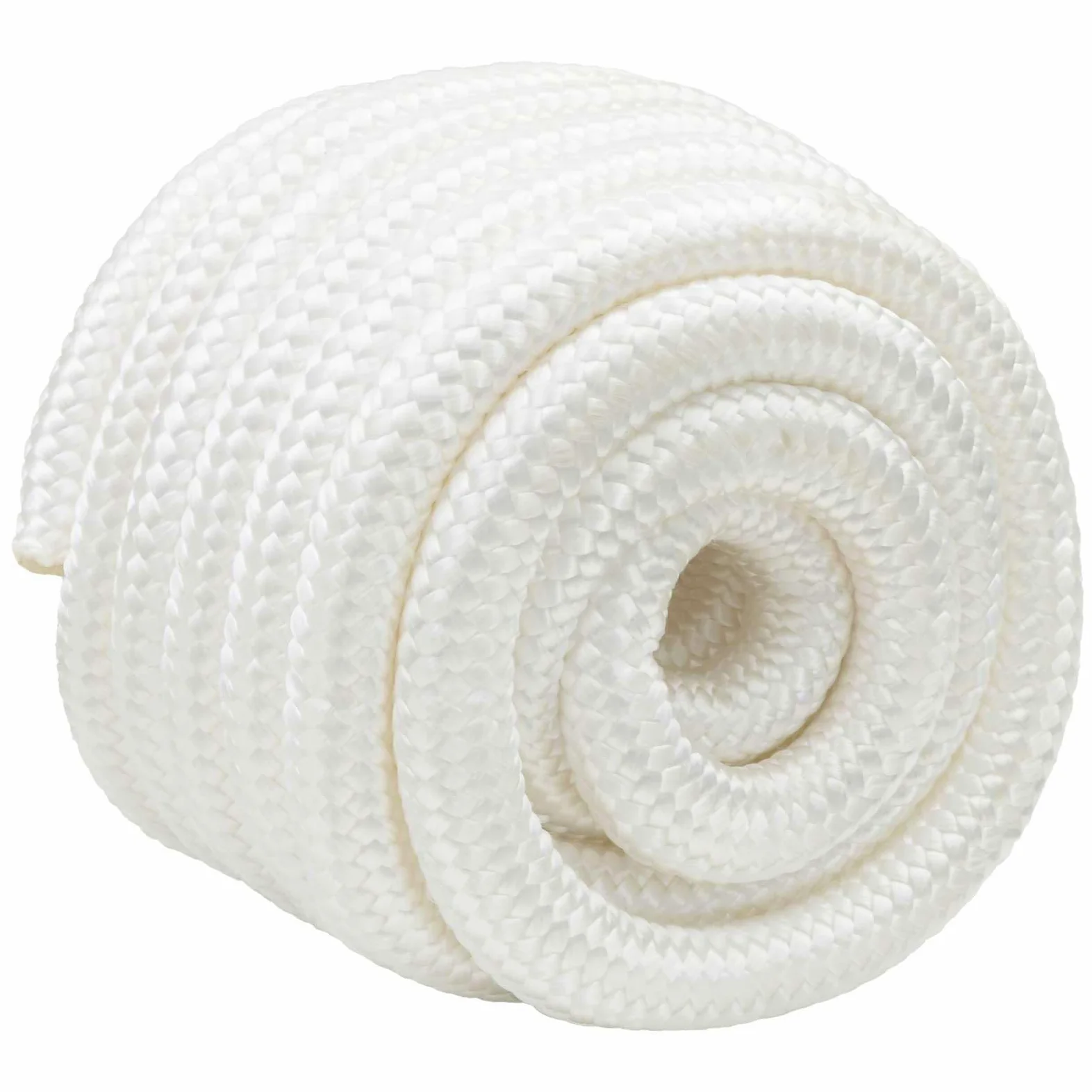 Cuerda de polipropileno de 10 m de longitud, 6 cm de diámetro, cuerda blanca para canotaje, vela y camping, resistente a la intemperie para atar y asegurar