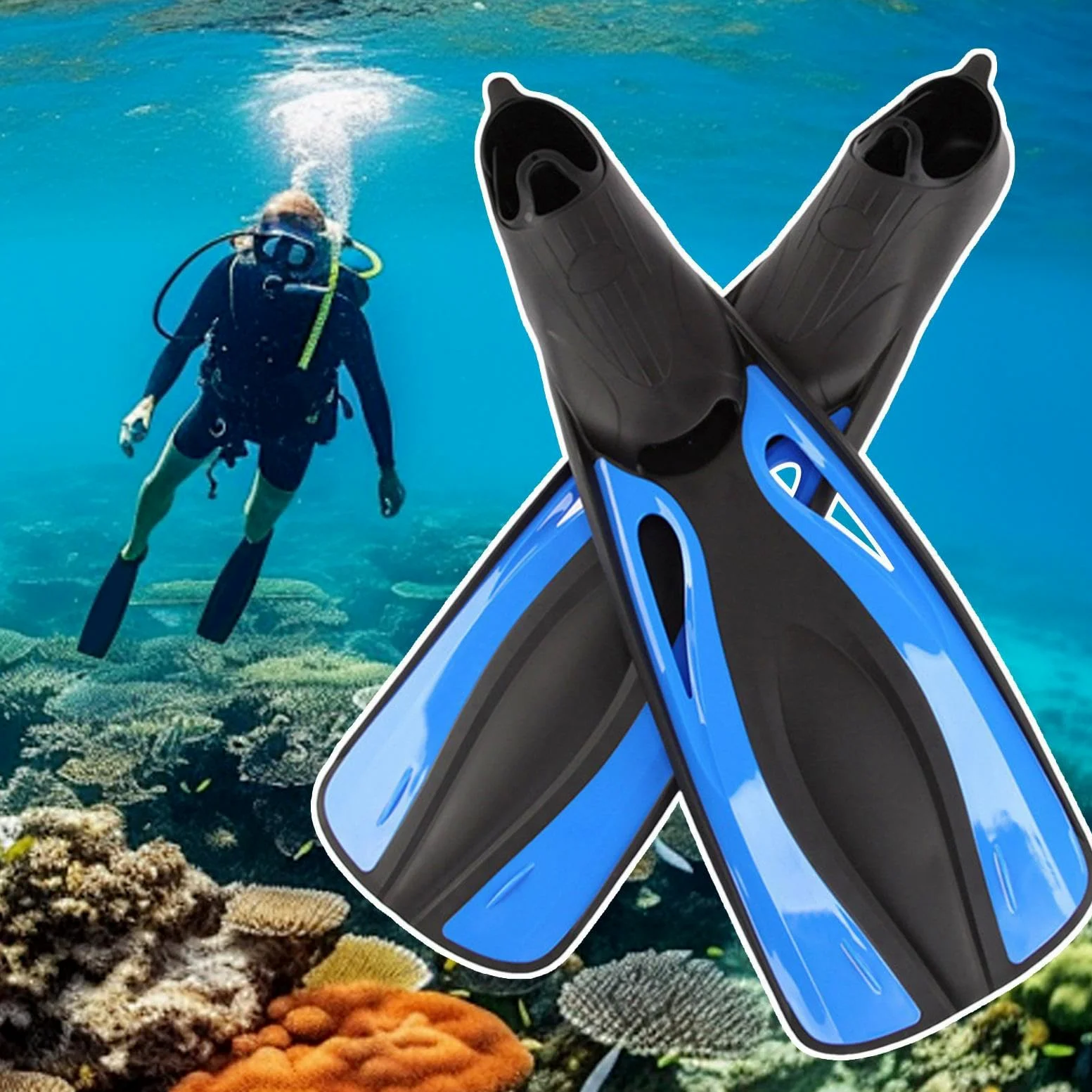 Aletas Natación Adultos Equipo Buceo Ajustable para Viajes | patas de rana para adultos snorkel buceo natación Hombres Mujeres Principiantes Profesionales Viaje Natación Buceo Deportes