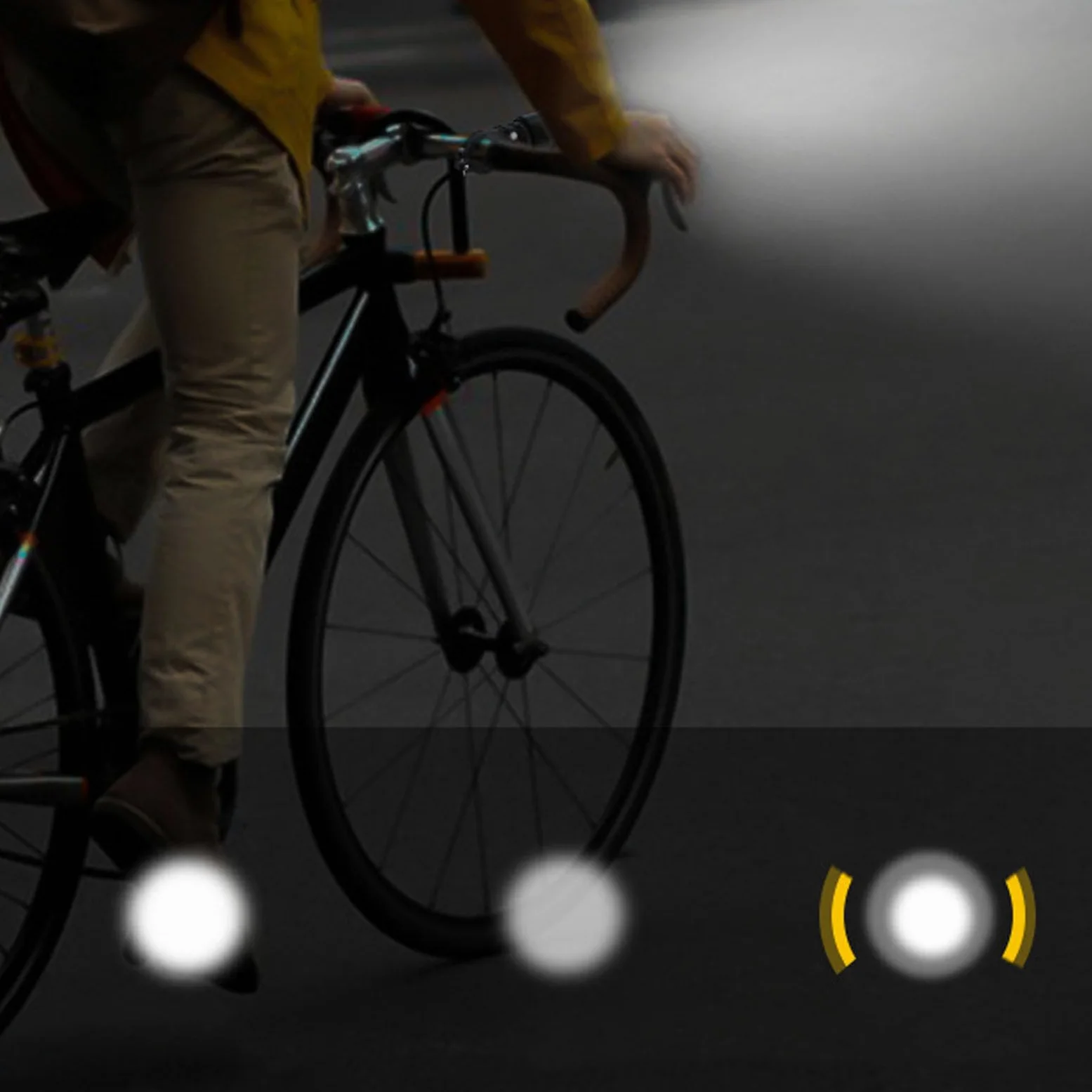 Luocute Juego de Luces para Bicicleta, Luz Delantera y Trasera Recargable por USB de 160 Lúmenes con SeñAl de con Detección de Freno, Resistente Al Agua para Ciclismo Nocturno